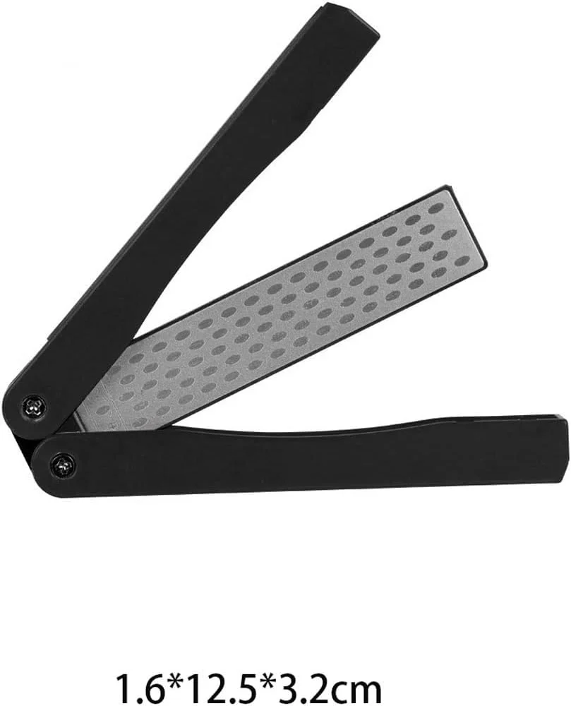 AUEMNUR Sharpener مزدوج الجيب مطوي الجيب الماس بسكين شحذ الحجر الحجر المطبخ في الهواء الطلق الرحلات الشواء الأداة المحمولة