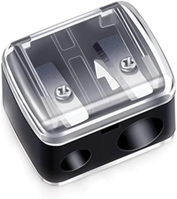 تراش آرایشی بانیرا با درپوش و دو سوراخ، مناسب برای خط چشم، مداد لب، مداد ابرو و تراش جیبی کوچک، مشکی (بسته 1 عددی) تراش آرایشی بانیرا با درپوش و دو سوراخ، مناسب برای خط چشم، مداد لب، مداد ابرو و تراش جیبی کوچک، مشکی (بسته 1 عددی)