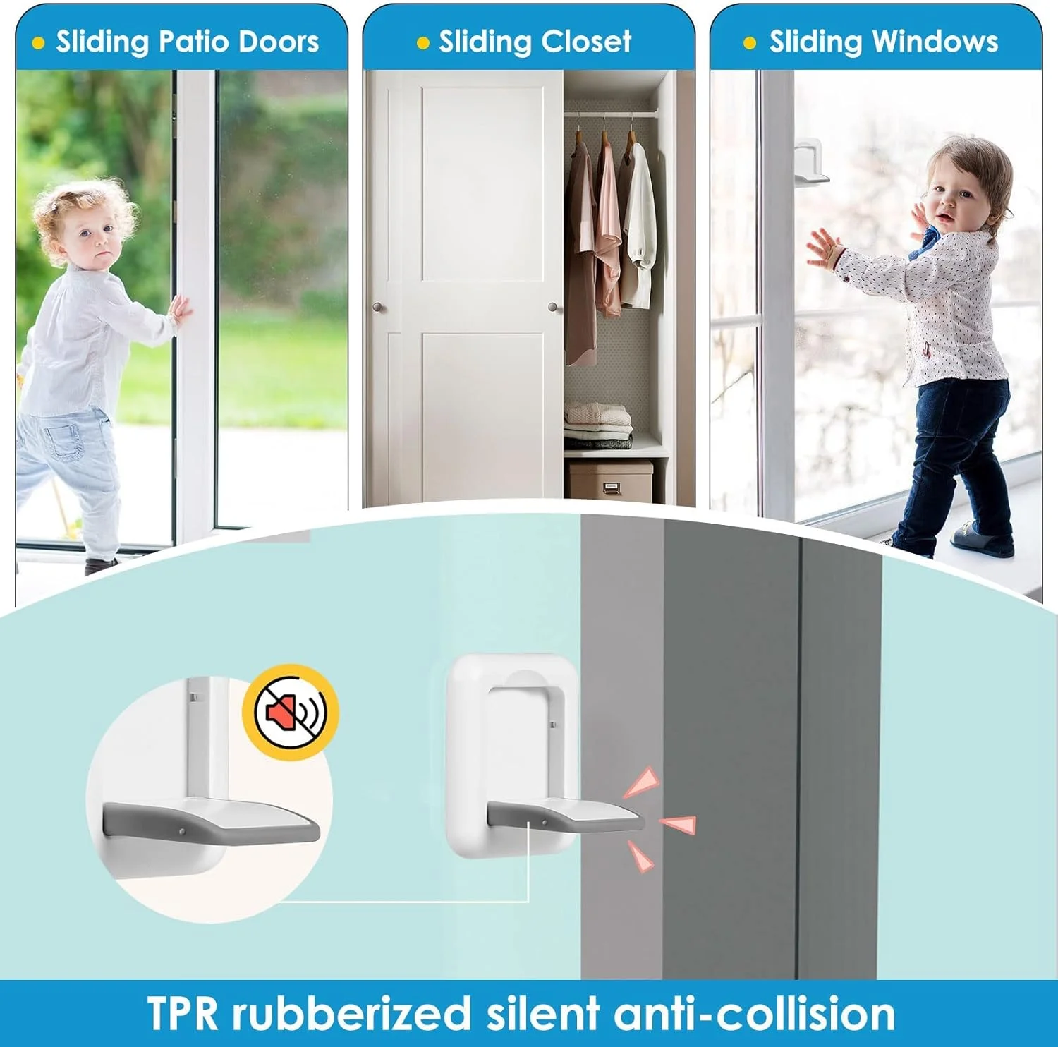 قفل درب کشویی MAKINGTEC، قفل پنجره برای ایمنی کودکان، قفل درب شیشه ای کشویی ضد کودک، میله امنیتی ضد کودک مناسب برای پنجره های کشویی، پاسیو، کمد، درب کابینت (شکل L دو عددی) قفل درب کشویی MAKINGTEC، قفل پنجره برای ایمنی کودکان، قفل درب شیشه ای کشویی ضد کودک، میله امنیتی ضد کودک مناسب برای پنجره های کشویی، پاسیو، کمد، درب کابینت (شکل L دو عددی)