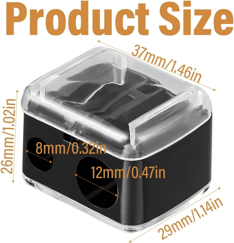 تراش آرایشی EYVRPAU، دو عددی، جهانی، مناسب مداد چشم، مداد ابرو و رژ لب