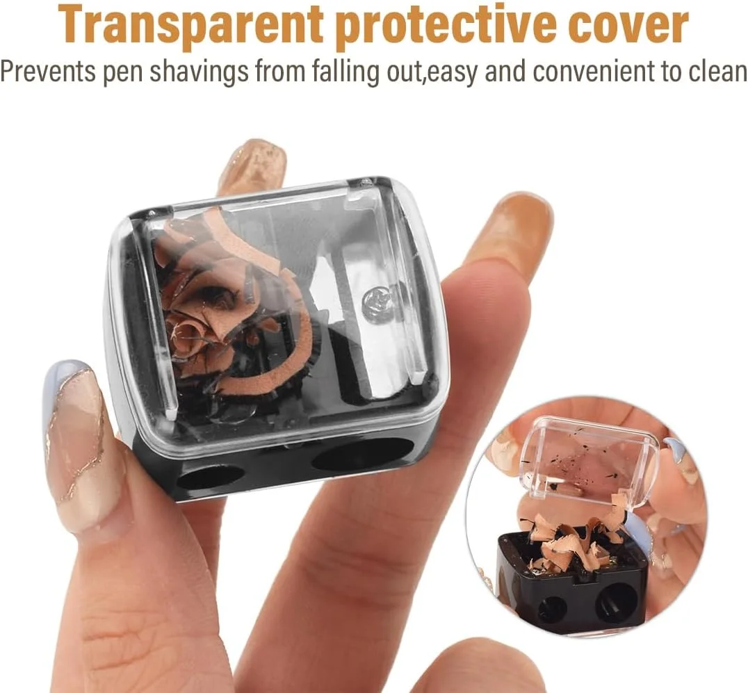 تراش آرایشی EYVRPAU، دو عددی، جهانی، مناسب مداد چشم، مداد ابرو و رژ لب