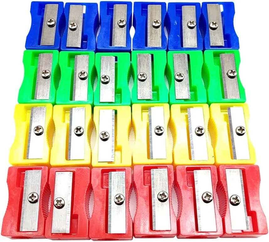 GSHLLO بسته 50 عددی مداد تراش دستی کوچک، تراش ابرو، تراش پلاستیکی تک سوراخ، تراش مداد شمعی، تراش خط لب رنگارنگ، ابزار آرایش برای خانه و اداره GSHLLO بسته 50 عددی مداد تراش دستی کوچک، تراش ابرو، تراش پلاستیکی تک سوراخ، تراش مداد شمعی، تراش خط لب رنگارنگ، ابزار آرایش برای خانه و اداره