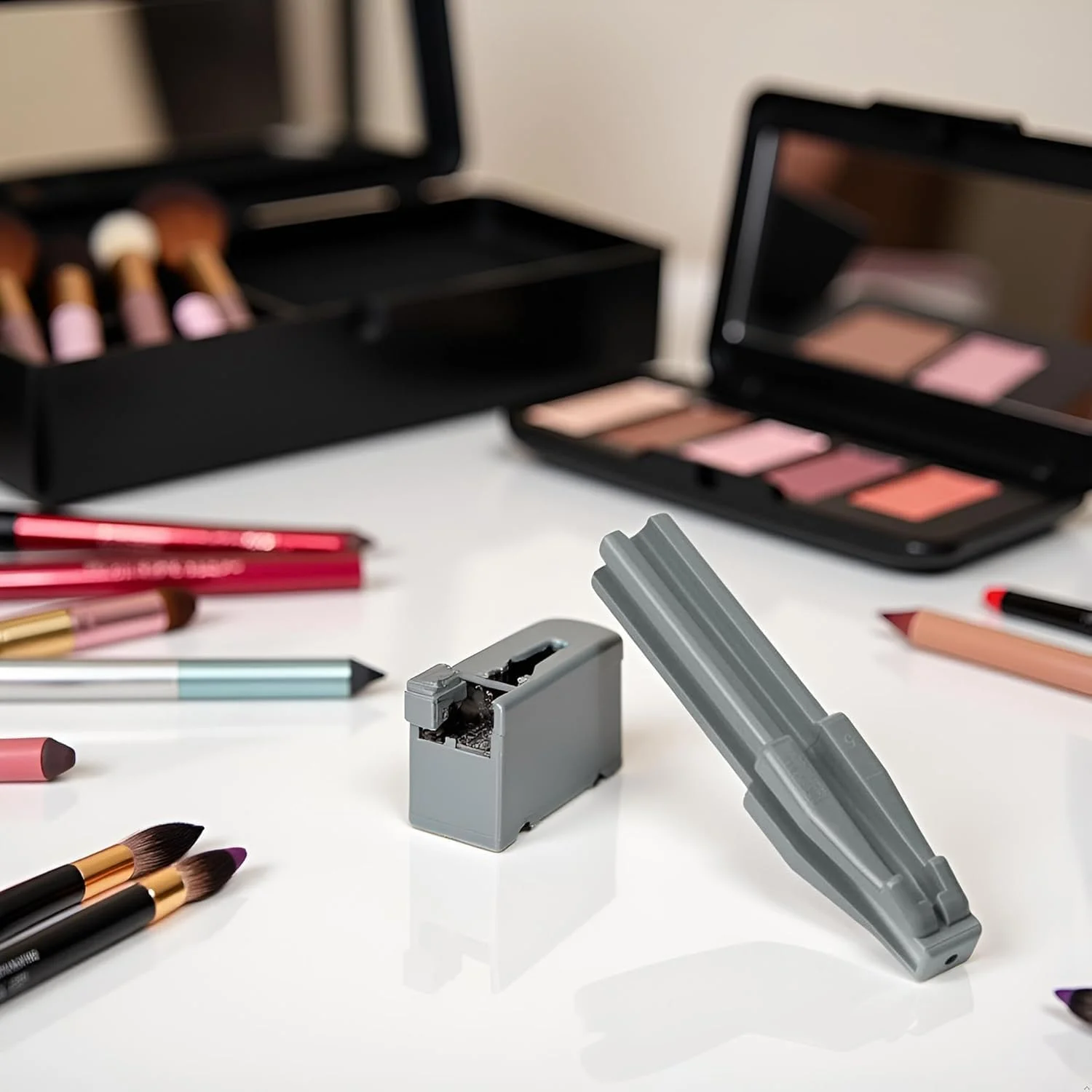 تراش ابرو خاکستری 3 در 1، تراش مداد چشم، ابزار کمکی تراش ابرو با شکل نوک اردکی، تراش آرایشی مداد، برای مراقبت حرفه ای مبتدیان تراش ابرو خاکستری 3 در 1، تراش مداد چشم، ابزار کمکی تراش ابرو با شکل نوک اردکی، تراش آرایشی مداد، برای مراقبت حرفه ای مبتدیان