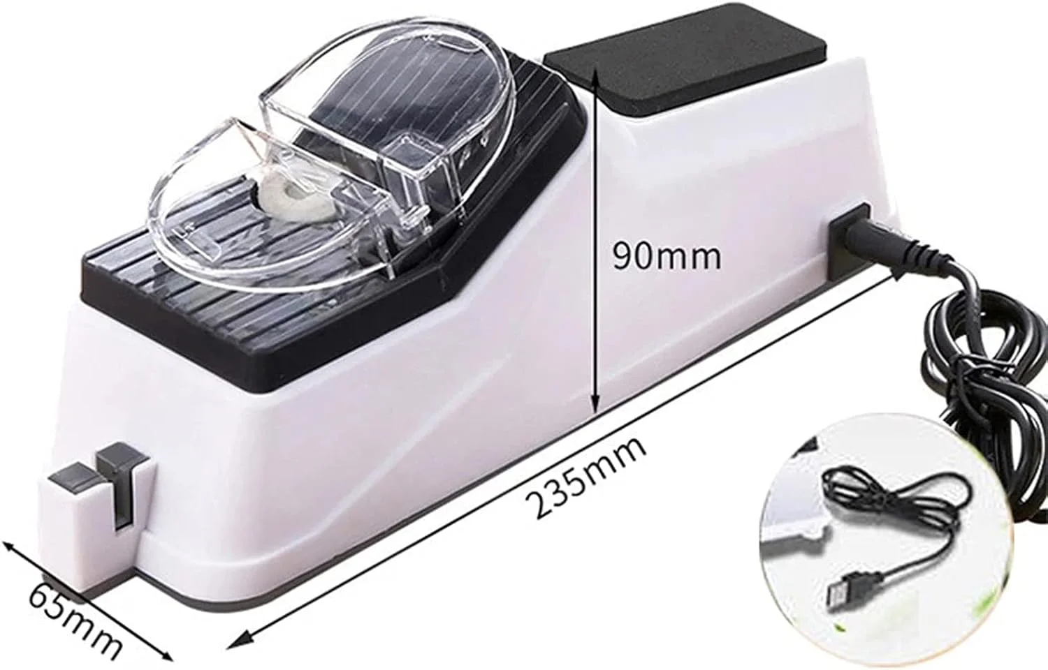 تیزکن چاقو برقی USB قابل تنظیم Hfghgfhk برای ابزار چاقو آشپزخانه، قیچی، تیز کردن تیغه سفید با آسیاب متوسط و ظریف تیزکن چاقو برقی USB قابل تنظیم Hfghgfhk برای ابزار چاقو آشپزخانه، قیچی، تیز کردن تیغه سفید با آسیاب متوسط و ظریف