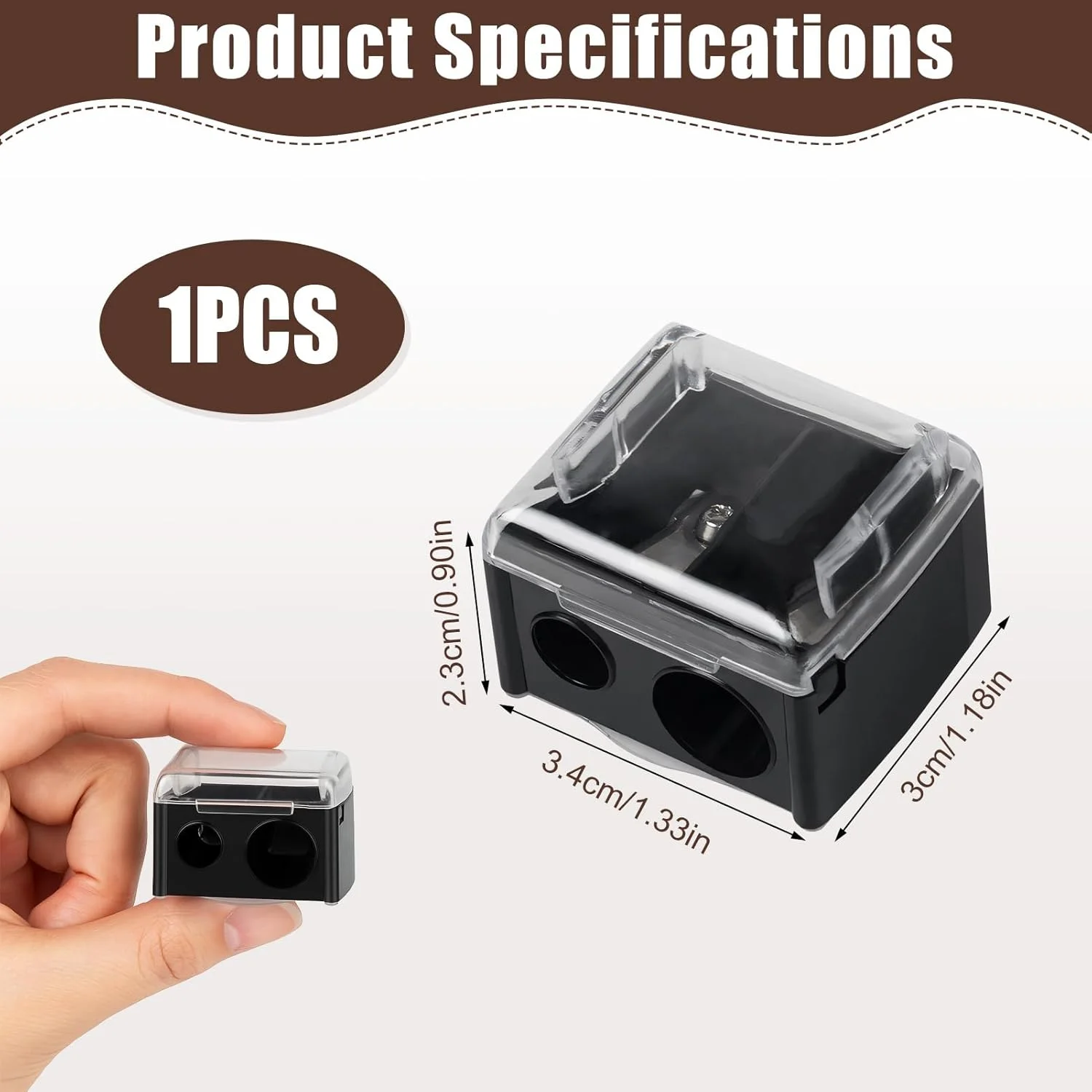 تراش آرایشی - تراش دوقلو برای خط چشم و خط لب - تراش لوازم آرایشی جهانی با تیغه دقیق تراش آرایشی - تراش دوقلو برای خط چشم و خط لب - تراش لوازم آرایشی جهانی با تیغه دقیق