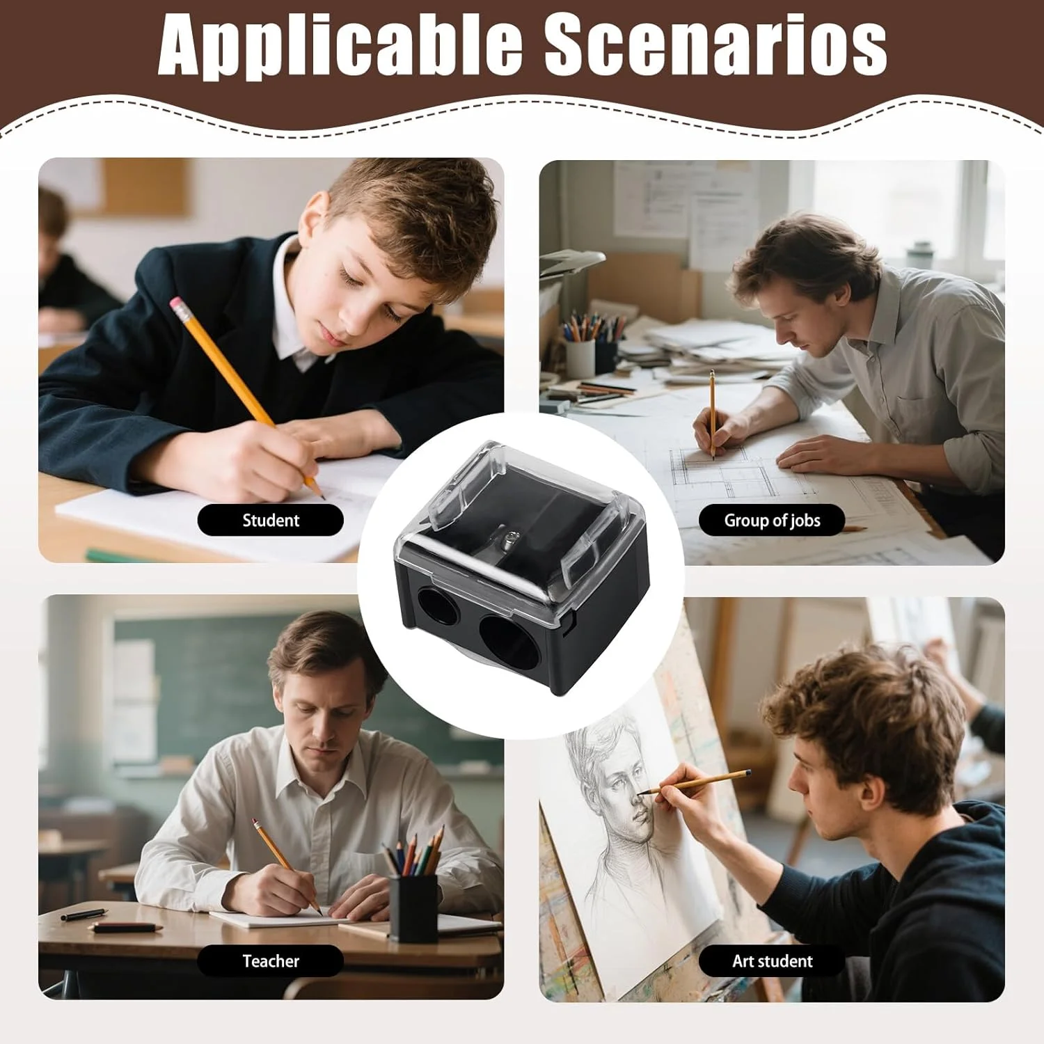 تراش آرایشی - تراش دوقلو برای خط چشم و خط لب - تراش لوازم آرایشی جهانی با تیغه دقیق تراش آرایشی - تراش دوقلو برای خط چشم و خط لب - تراش لوازم آرایشی جهانی با تیغه دقیق