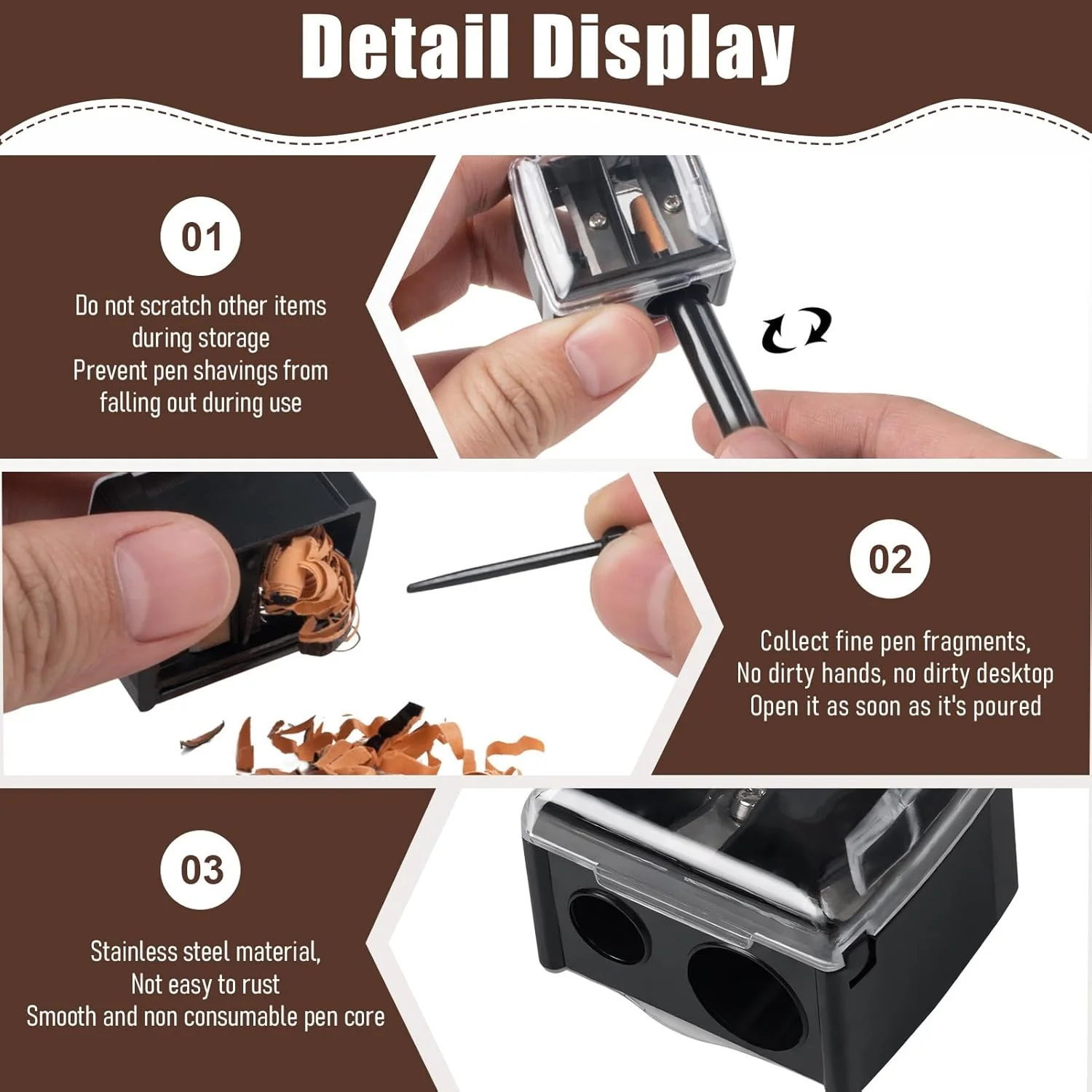 تراش آرایشی - تراش دوقلو برای خط چشم و خط لب - تراش لوازم آرایشی جهانی با تیغه دقیق تراش آرایشی - تراش دوقلو برای خط چشم و خط لب - تراش لوازم آرایشی جهانی با تیغه دقیق