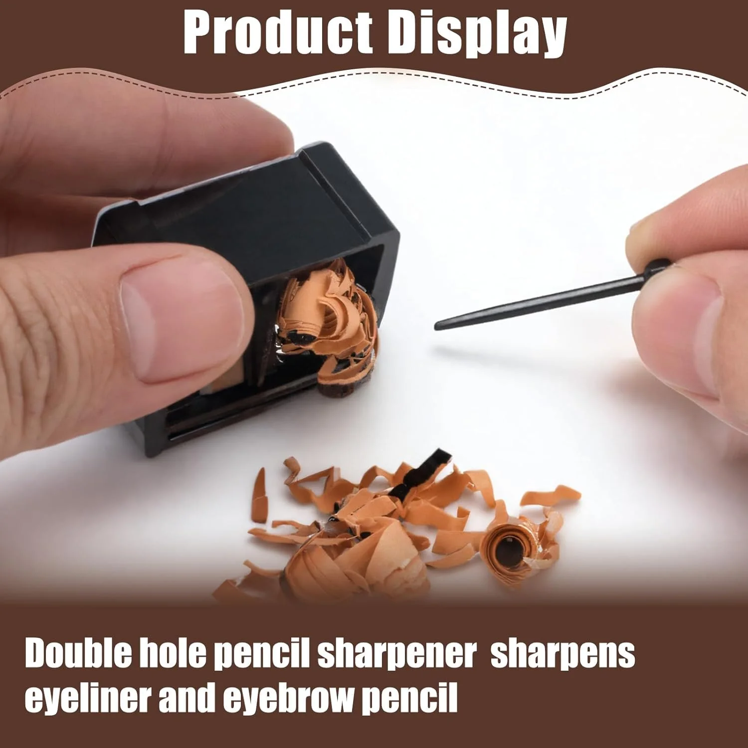 تراش آرایشی - تراش دوقلو برای خط چشم و خط لب - تراش لوازم آرایشی جهانی با تیغه دقیق تراش آرایشی - تراش دوقلو برای خط چشم و خط لب - تراش لوازم آرایشی جهانی با تیغه دقیق