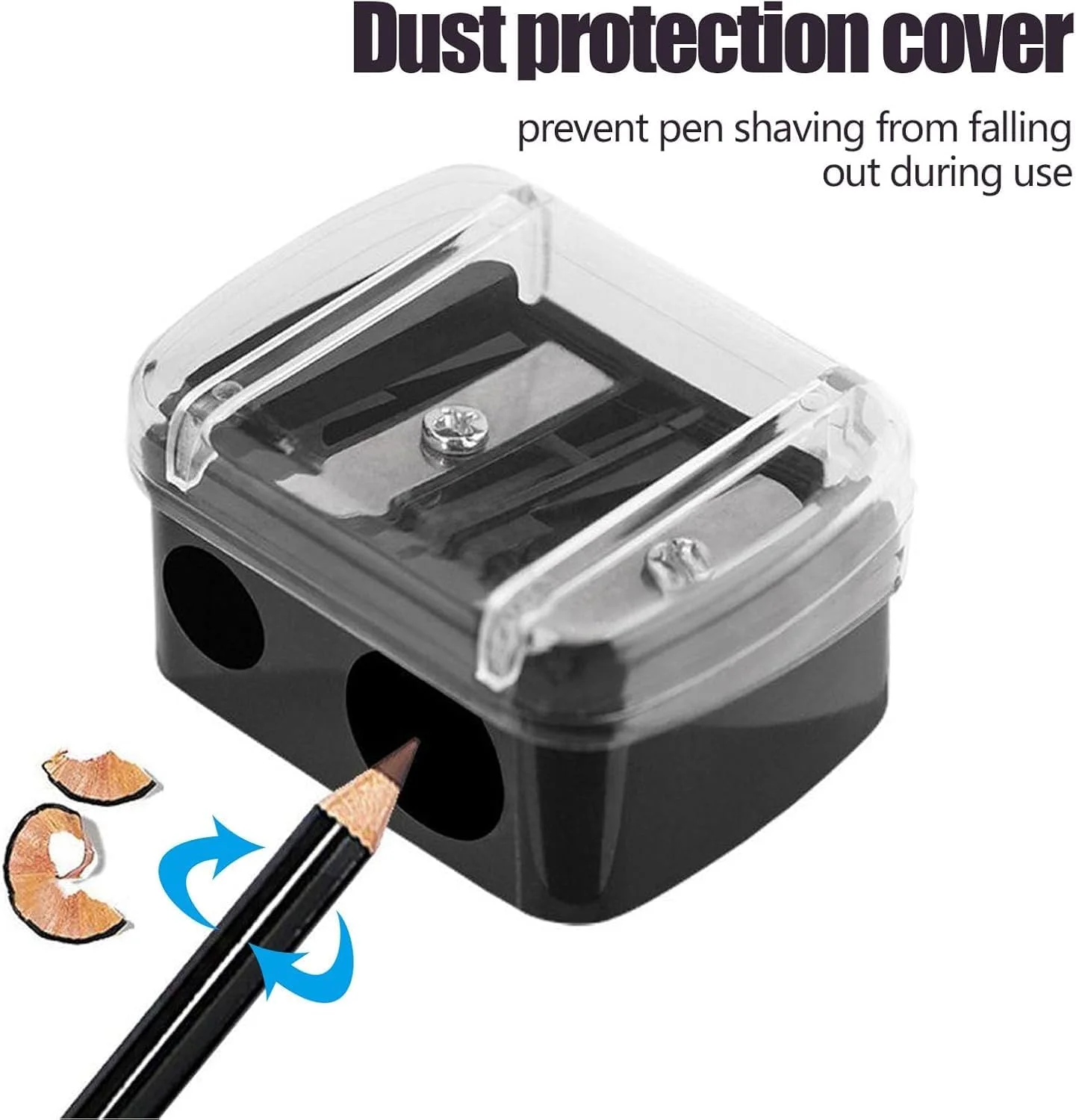 تراش آرایشی برای مدادهای چشم و لب، تراش مداد آرایشی دو سوراخه - جمع و جور، قابل حمل، تراش لوازم آرایشی آسان برای تمیز کردن برای خط چشم، خط لب، مداد ابرو (4 عددی) تراش آرایشی برای مدادهای چشم و لب، تراش مداد آرایشی دو سوراخه - جمع و جور، قابل حمل، تراش لوازم آرایشی آسان برای تمیز کردن برای خط چشم، خط لب، مداد ابرو (4 عددی)