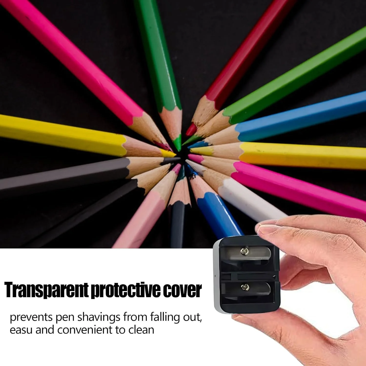 تراش آرایشی برای مدادهای چشم و لب، تراش مداد آرایشی دو سوراخه - جمع و جور، قابل حمل، تراش لوازم آرایشی آسان برای تمیز کردن برای خط چشم، خط لب، مداد ابرو (4 عددی) تراش آرایشی برای مدادهای چشم و لب، تراش مداد آرایشی دو سوراخه - جمع و جور، قابل حمل، تراش لوازم آرایشی آسان برای تمیز کردن برای خط چشم، خط لب، مداد ابرو (4 عددی)