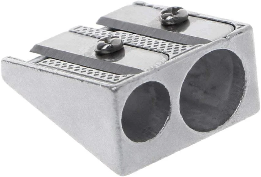 تراش فلزی پریمیوم دو سوراخه با لبه های پخ دار، مناسب مدرسه، دفتر کار، لوازم التحریر، استفاده آسان و راحت