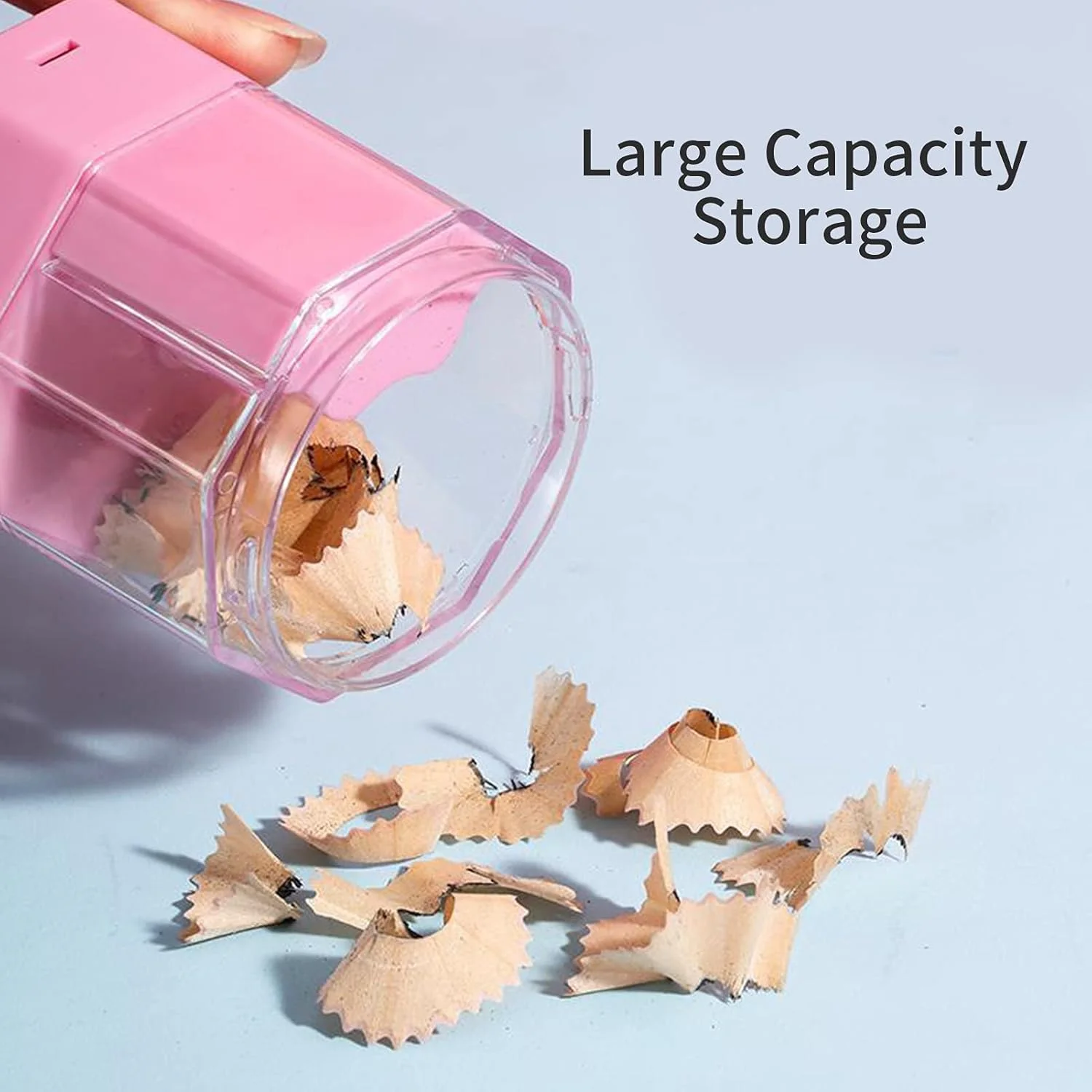 مداد تراش برقی قابل حمل، تراش سریع با شروع خودکار فشاری، مخزن بزرگ و سر قابل تعویض برای خانه، دفتر، مدرسه و دانش آموزان مداد تراش برقی قابل حمل، تراش سریع با شروع خودکار فشاری، مخزن بزرگ و سر قابل تعویض برای خانه، دفتر، مدرسه و دانش آموزان