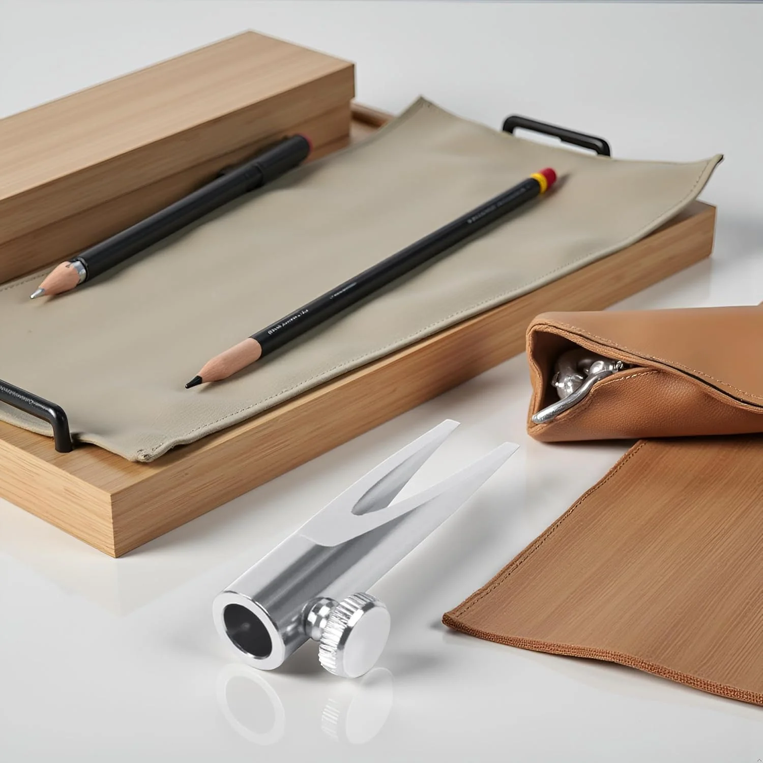 تراش ابرو نقره ای، لوازم آرایشی جانبی چند منظوره و بادوام با طراحی U شکل، مناسب برای چشم و ابرو