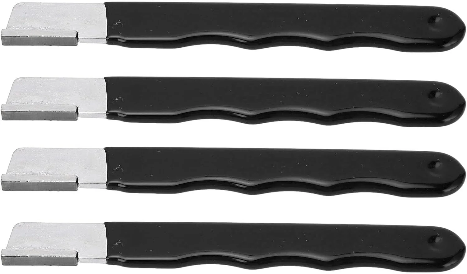 تیز کننده قیچی باغبانی VELATEMOR، مینی قابل حمل غیر لغزنده آلیاژ تنگستن فولاد، 4 عدد ابزار باغبانی (مشکی مات)