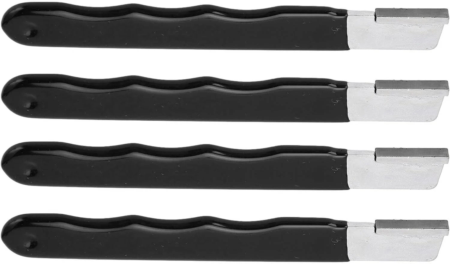 تیز کننده قیچی باغبانی VELATEMOR، مینی قابل حمل غیر لغزنده آلیاژ تنگستن فولاد، 4 عدد ابزار باغبانی (مشکی مات)