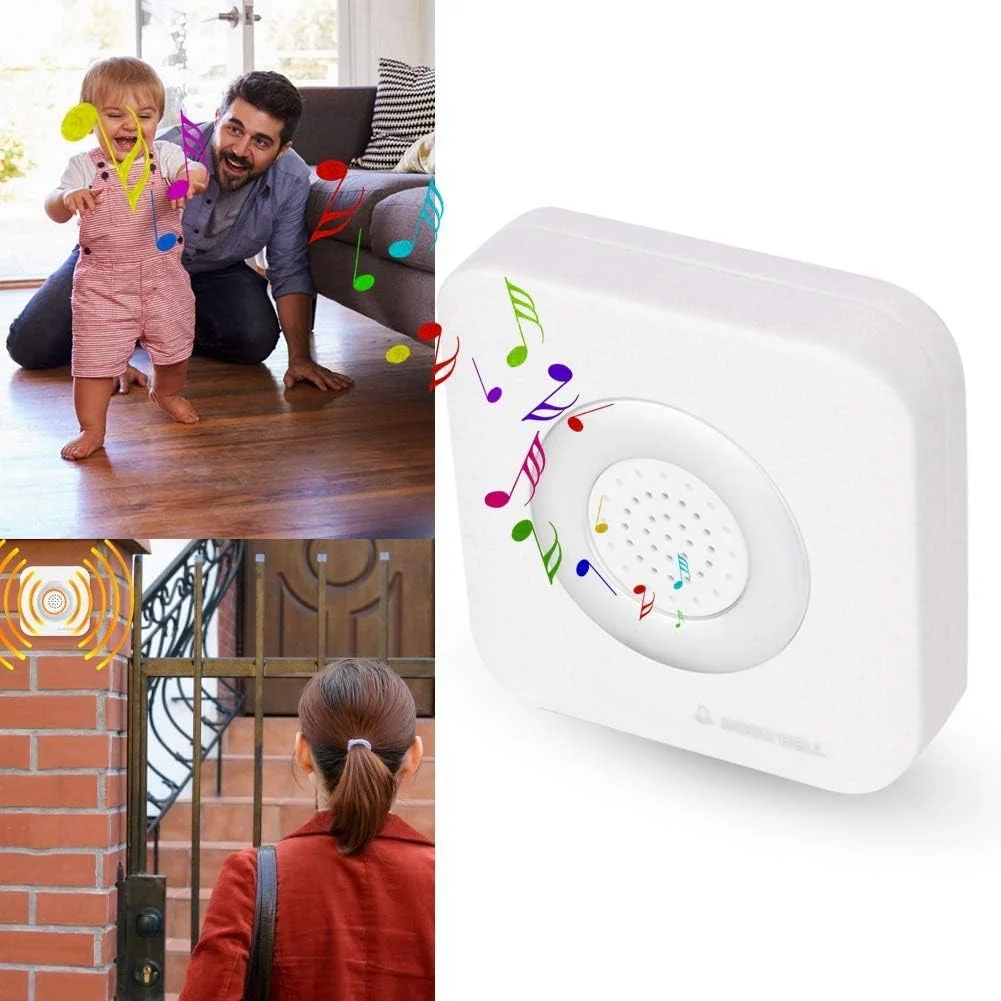 زنگ درب سیمی MAKINGTEC، زنگ هشدار 12 ولت DC برای سیستم کنترل دسترسی خانه و دفتر، زنگ درب دینگدانگ 4 هستهای موزیکال - سفید زنگ درب سیمی MAKINGTEC، زنگ هشدار 12 ولت DC برای سیستم کنترل دسترسی خانه و دفتر، زنگ درب دینگدانگ 4 هستهای موزیکال - سفید