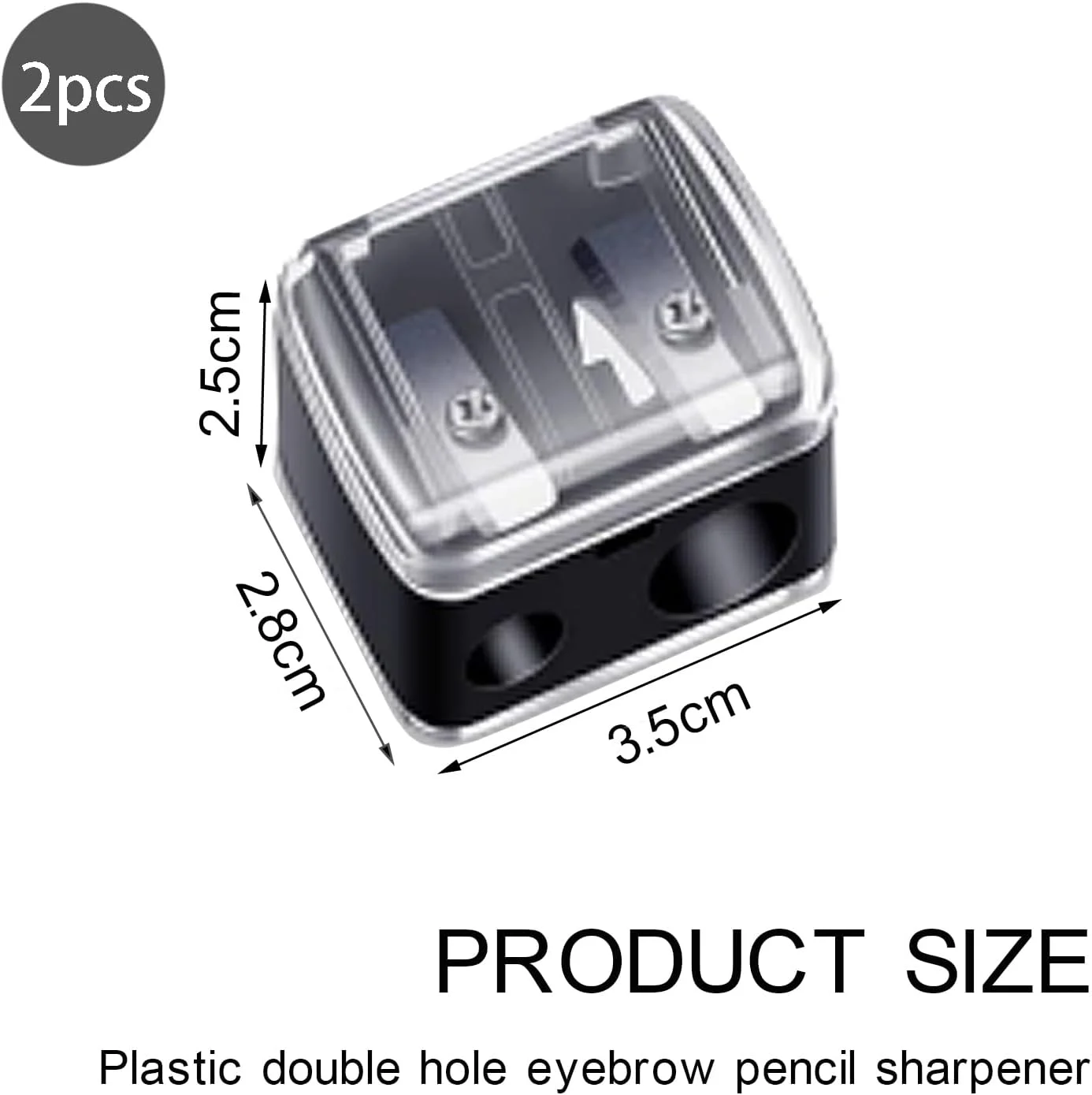 مجموعه 2 عددی تراش آرایشی، تراش لوازم آرایشی، تراش مداد، برای مداد ابرو، مداد، خط لب، خط چشم، تیغه های دقیق، مناسب برای استفاده در سفر مجموعه 2 عددی تراش آرایشی، تراش لوازم آرایشی، تراش مداد، برای مداد ابرو، مداد، خط لب، خط چشم، تیغه های دقیق، مناسب برای استفاده در سفر