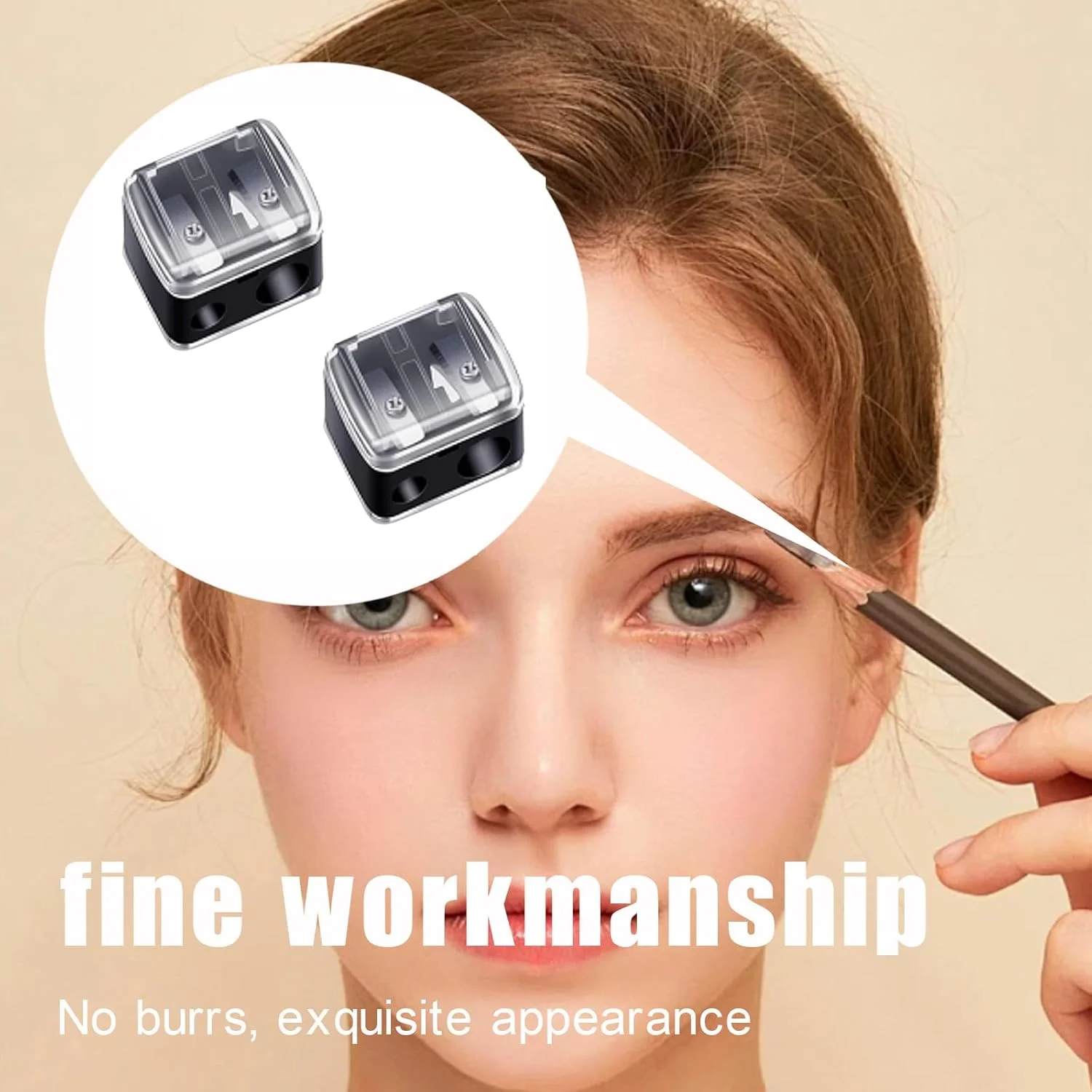 مجموعه 2 عددی تراش آرایشی، تراش لوازم آرایشی، تراش مداد، برای مداد ابرو، مداد، خط لب، خط چشم، تیغه های دقیق، مناسب برای استفاده در سفر مجموعه 2 عددی تراش آرایشی، تراش لوازم آرایشی، تراش مداد، برای مداد ابرو، مداد، خط لب، خط چشم، تیغه های دقیق، مناسب برای استفاده در سفر