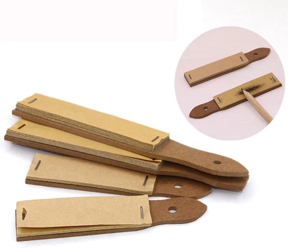 Pro Bamboo Kitchen بسته 10 عددی سمباده مداد تراش، تخته سمباده برای ساییدن نوک مداد، مناسب مدارس هنری، استودیوها، مداد شمعی، مداد زغالی و پاستل