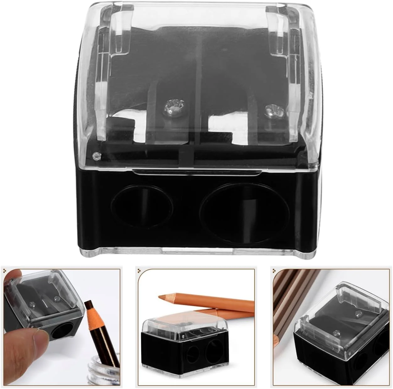 تراش کوچک مداد تاوینانا، تراش مداد ابرو، تراش مداد لب آرایشی برای خط چشم، تراش مداد برای خط چشم، مشکی، 1 عدد تراش کوچک مداد تاوینانا، تراش مداد ابرو، تراش مداد لب آرایشی برای خط چشم، تراش مداد برای خط چشم، مشکی، 1 عدد