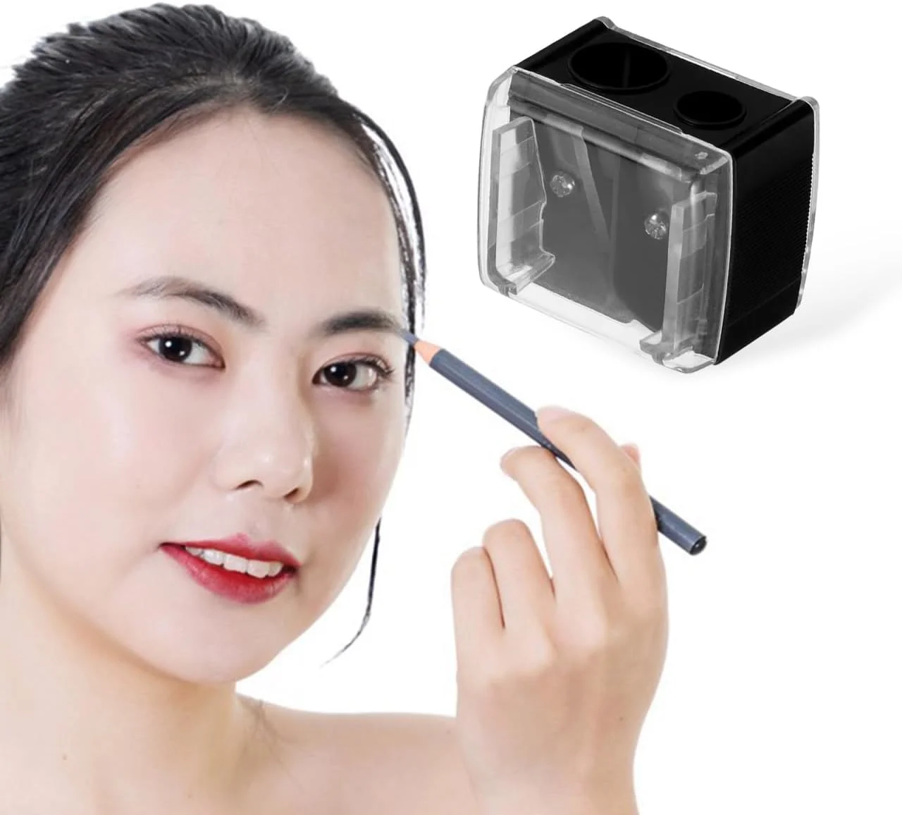 تراش کوچک مداد تاوینانا، تراش مداد ابرو، تراش مداد لب آرایشی برای خط چشم، تراش مداد برای خط چشم، مشکی، 1 عدد تراش کوچک مداد تاوینانا، تراش مداد ابرو، تراش مداد لب آرایشی برای خط چشم، تراش مداد برای خط چشم، مشکی، 1 عدد