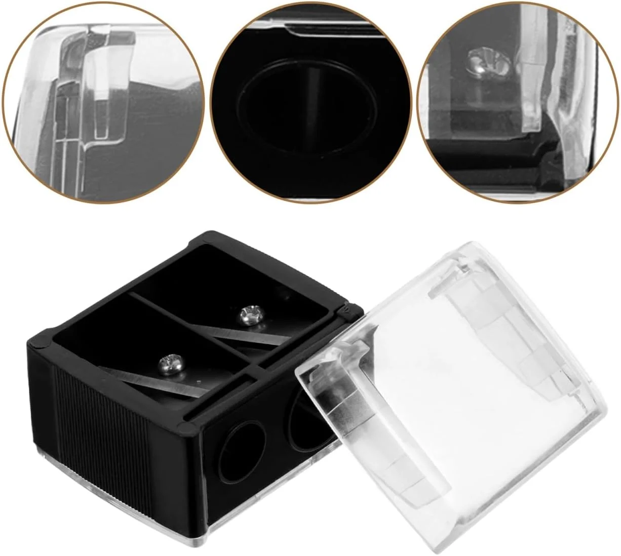 تراش کوچک مداد تاوینانا، تراش مداد ابرو، تراش مداد لب آرایشی برای خط چشم، تراش مداد برای خط چشم، مشکی، 1 عدد تراش کوچک مداد تاوینانا، تراش مداد ابرو، تراش مداد لب آرایشی برای خط چشم، تراش مداد برای خط چشم، مشکی، 1 عدد