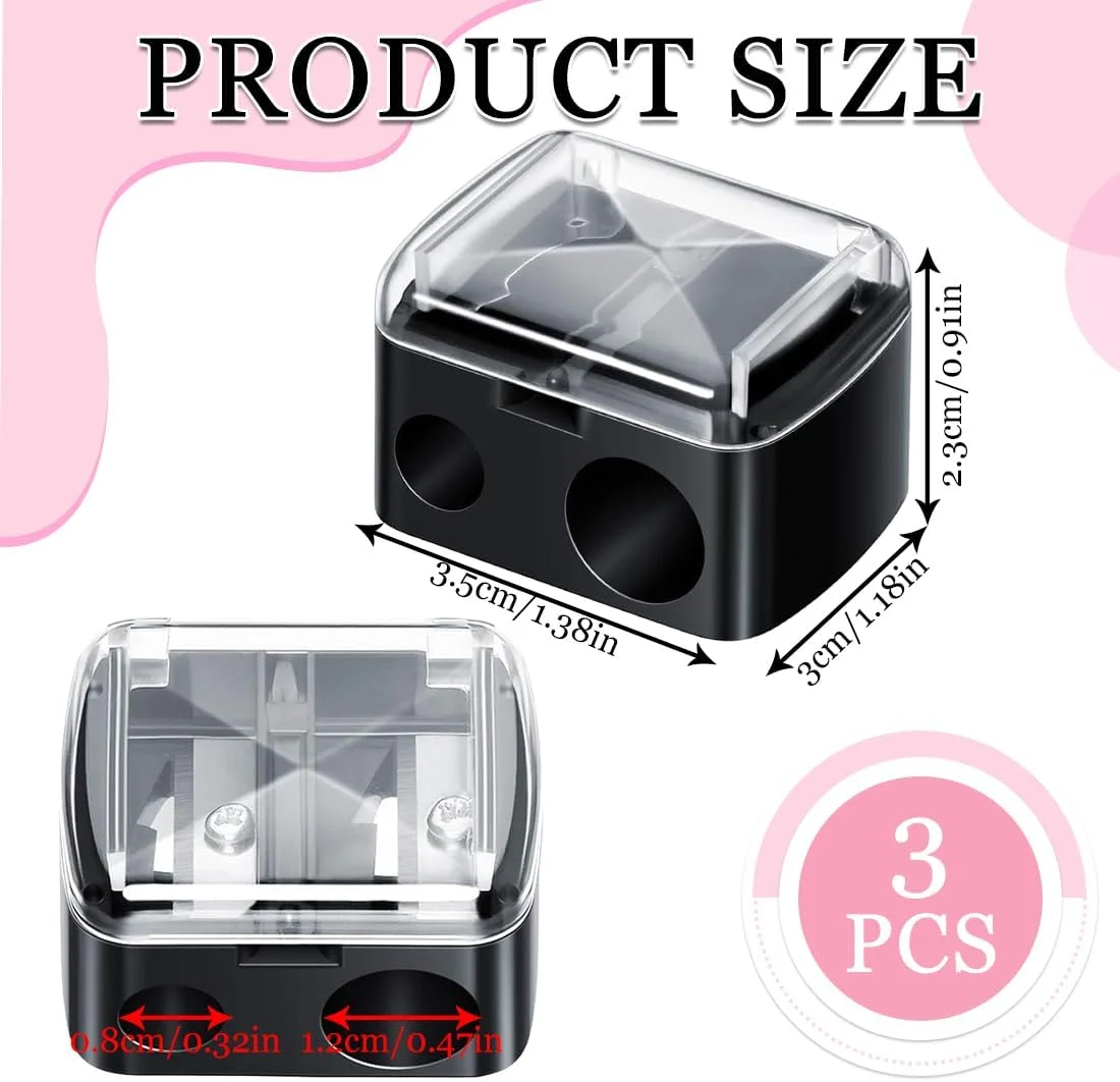 بسته 3 عددی تراش آرایشی یونیورسال، تراش لوازم آرایشی، تراش مداد برای خط چشم، مداد ابرو، مداد لب بسته 3 عددی تراش آرایشی یونیورسال، تراش لوازم آرایشی، تراش مداد برای خط چشم، مداد ابرو، مداد لب