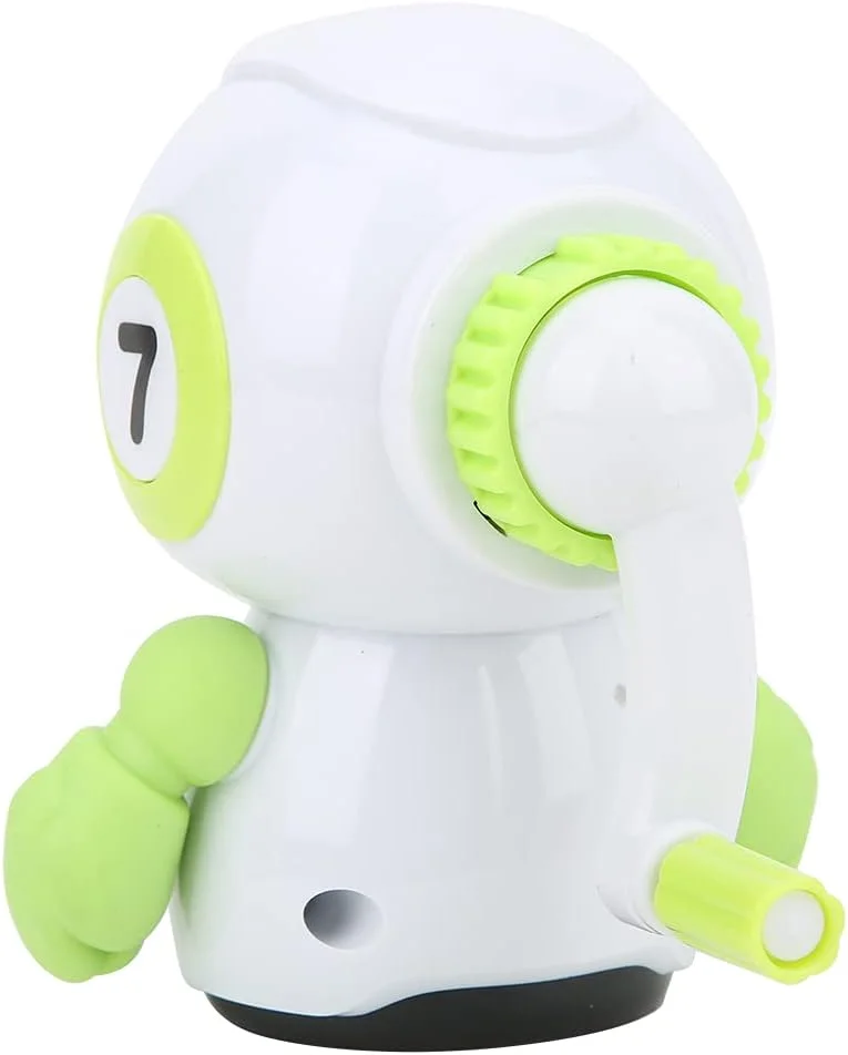 تراش مداد دستی طرح ربات سبز با تیغه برای لوازم مدرسه، لوازم التحریر پلاستیکی ABS