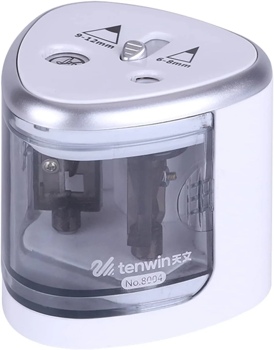 مداد تراش برقی اتوماتیک چند منظوره با باتری و 2 سوراخ برای دانش آموزان مدرسه و خانه مداد تراش برقی اتوماتیک چند منظوره با باتری و 2 سوراخ برای دانش آموزان مدرسه و خانه