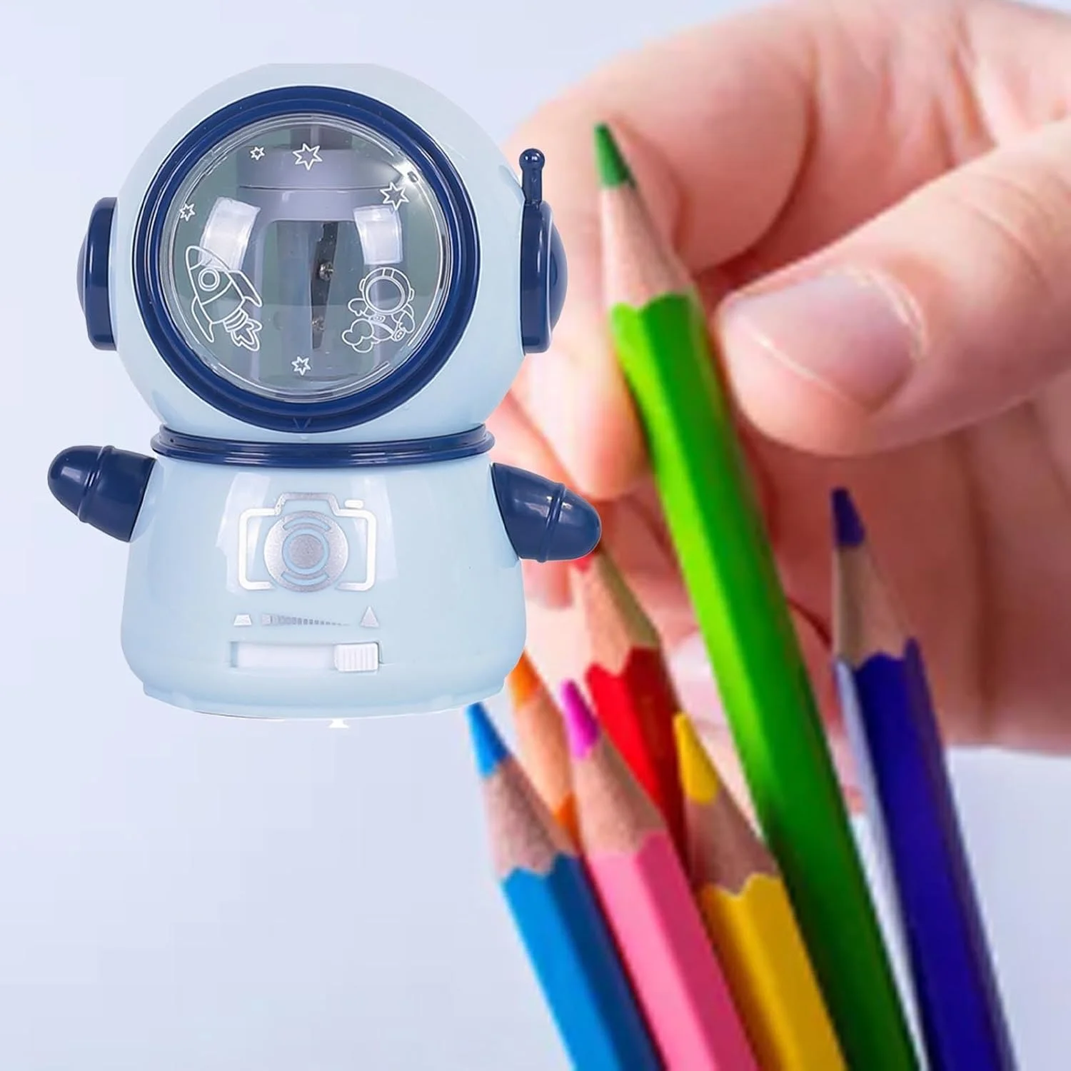 مداد تراش مارهنکوس برقی ایمن و فانتزی مناسب منزل و کلاس درس، طراحی منعطف، مداد تراش قابل حمل (آبی روشن) مداد تراش مارهنکوس برقی ایمن و فانتزی مناسب منزل و کلاس درس، طراحی منعطف، مداد تراش قابل حمل (آبی روشن)