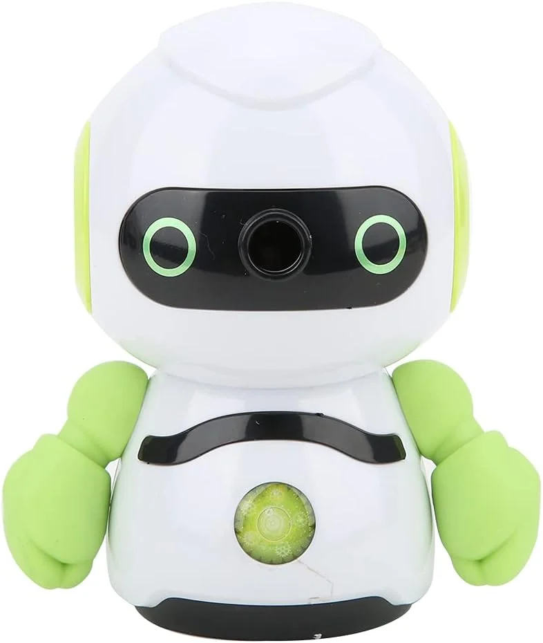 تراش مداد دستی طرح ربات سبز با تیغه برای لوازم مدرسه، لوازم التحریر پلاستیکی ABS