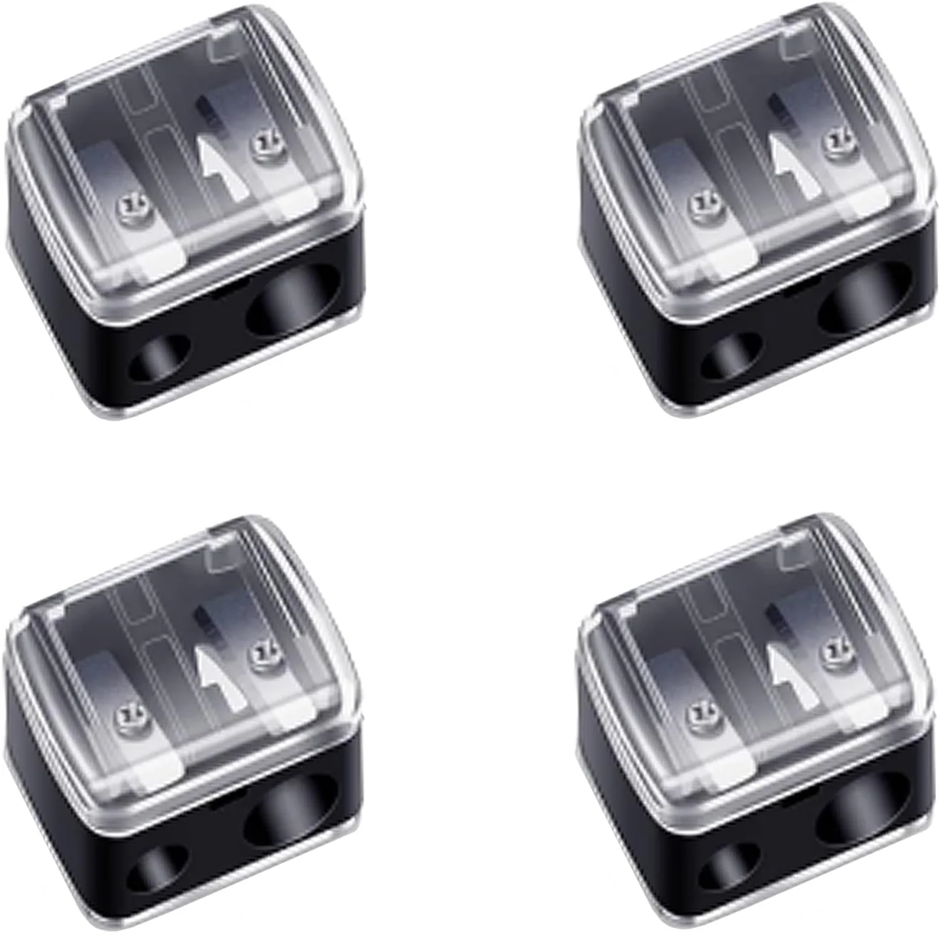 تراش آرایشی، تراش مداد، تراش لوازم آرایشی، تراش مداد ابرو، مداد چشم، خط لب، تیغه های دقیق، مناسب برای استفاده در سفر (4 عدد)