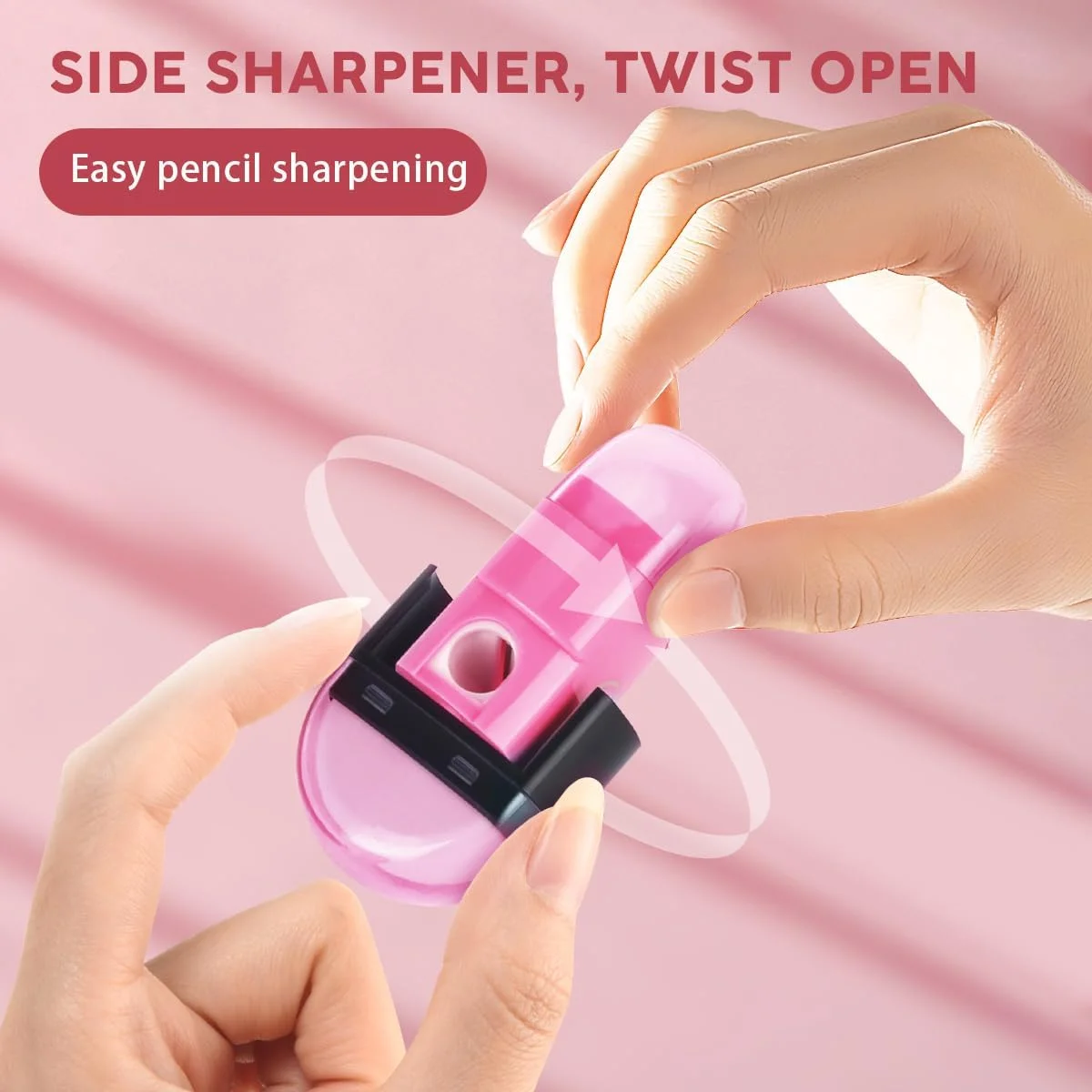 Manual Pencil Sharpener with Built-in Eraser, Compact Size Manual Pencil Sharpener with Built-in Eraser, Compact Size