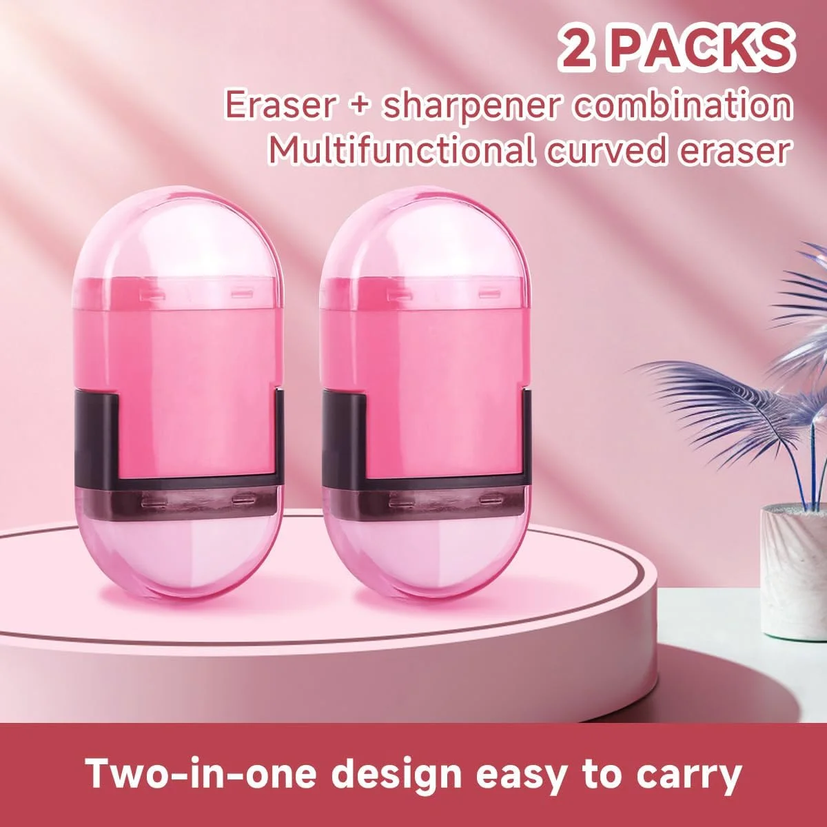 Manual Pencil Sharpener with Built-in Eraser, Compact Size Manual Pencil Sharpener with Built-in Eraser, Compact Size