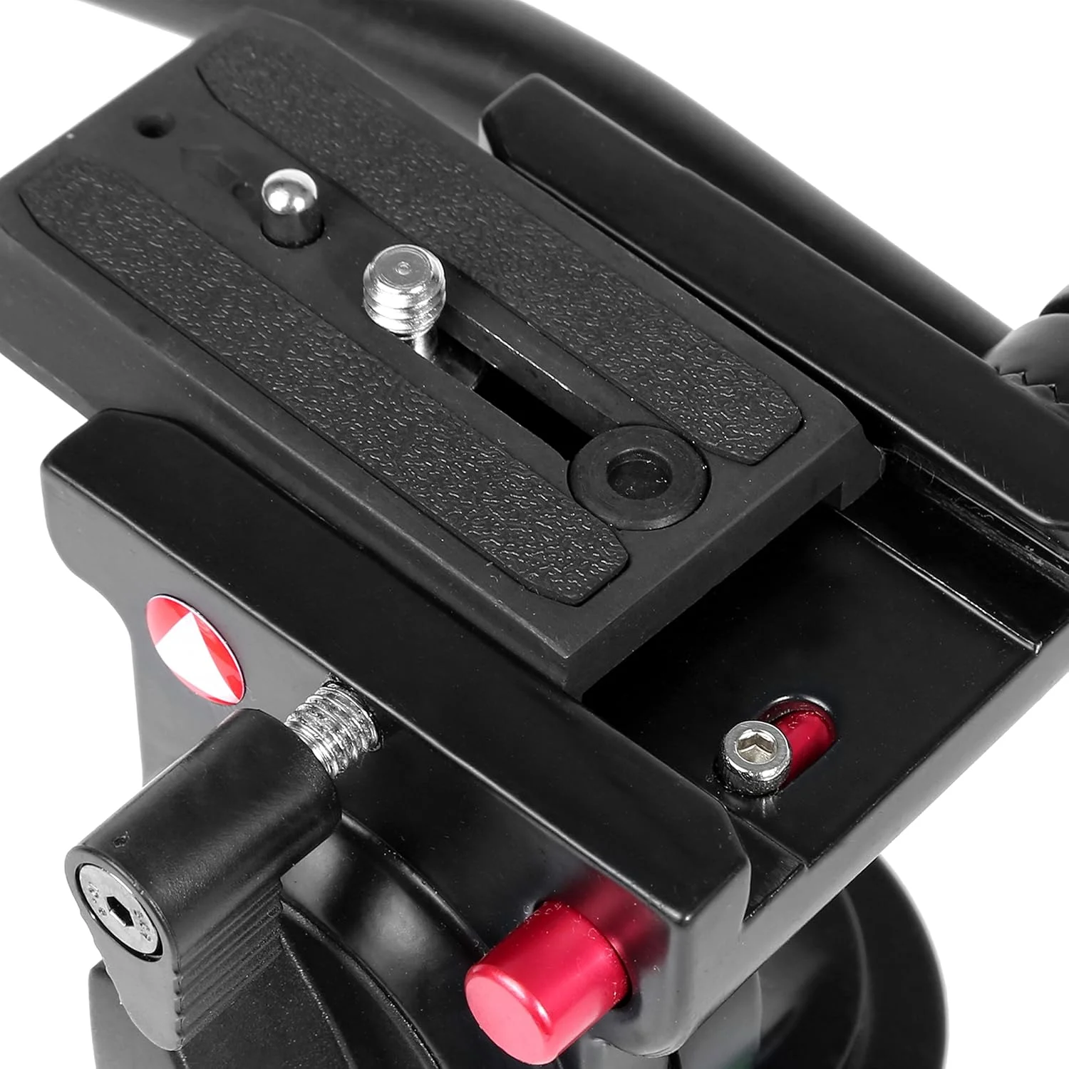 تک پایه سه پایه KINGJOY سری MP، 4 قسمتی با قفل چرخشی، پایه های تلسکوپی به همراه هد سیال و پایه نگهدارنده سه تایی تاشو، جمع و جور، مشکی (MP3008+KH-6750)