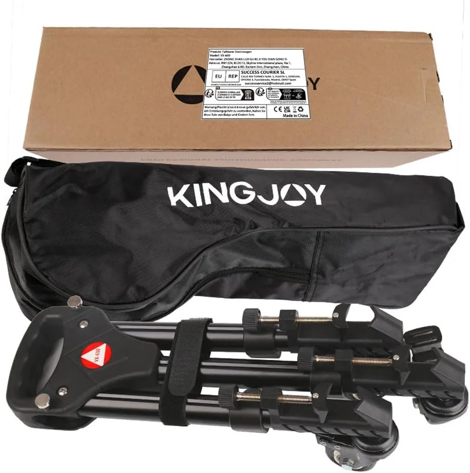 RGBS Photography Professional Heavy Duty Universal Folding Tripod Dolly with Rubber Wheels and Adjustable Leg Mounts for Canon Nikon Sony DSLR Cameras Camcorder Photo Video Lighting Max. Load 20kg