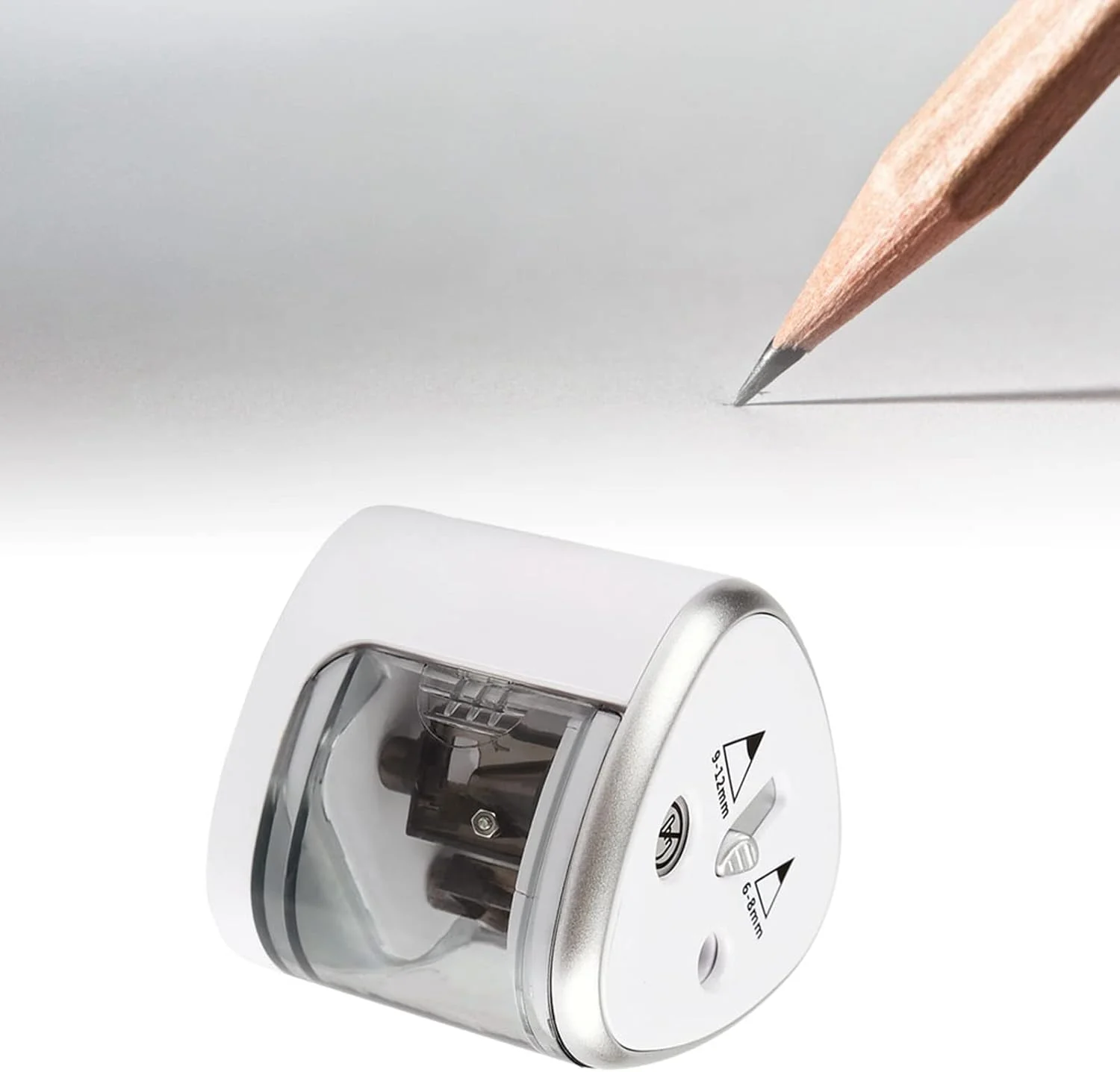 مداد تراش برقی Keenso - مداد تراش اتوماتیک دو سوراخه برای مدرسه/اداره - خاکستری مداد تراش برقی Keenso - مداد تراش اتوماتیک دو سوراخه برای مدرسه/اداره - خاکستری