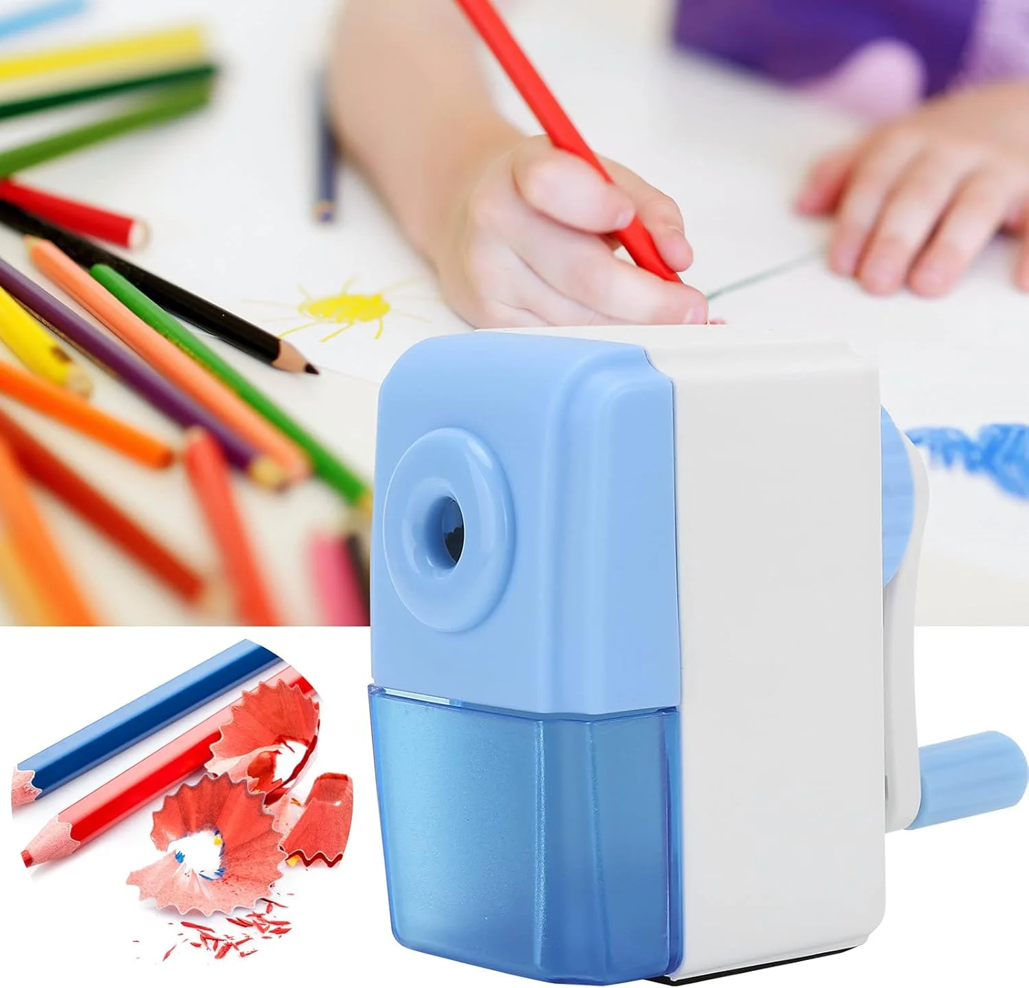 جعبه تراش رنگی شفاف ضربه ای کودکان Keenso، برش سریع برای انواع مدادها، جنس ABS جعبه تراش رنگی شفاف ضربه ای کودکان Keenso، برش سریع برای انواع مدادها، جنس ABS