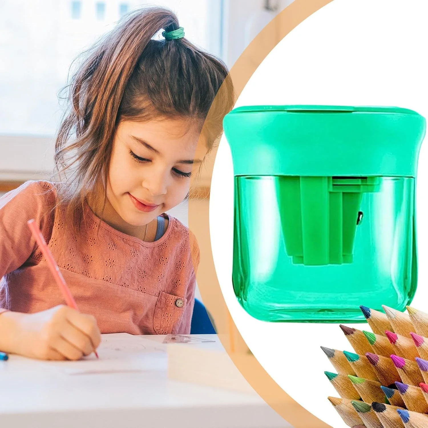 تراش مداد کودکانه | تراش های مداد سه سوراخه ضد گرد و غبار با درب، لوازم التحریر قابل حمل برای پسران دختران نوجوانان زنان مردان کودک نوپا پسر دختر