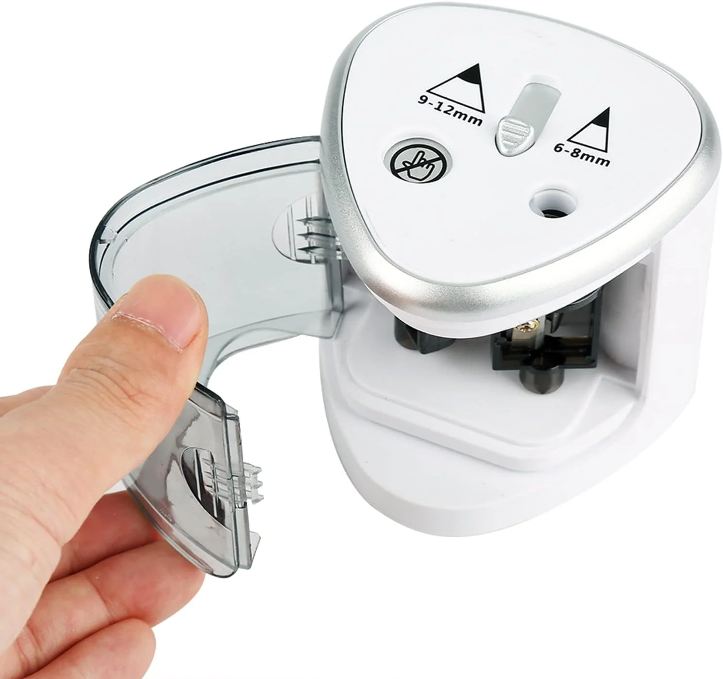 مداد تراش برقی Keenso - مداد تراش اتوماتیک دو سوراخه برای مدرسه/اداره - خاکستری مداد تراش برقی Keenso - مداد تراش اتوماتیک دو سوراخه برای مدرسه/اداره - خاکستری