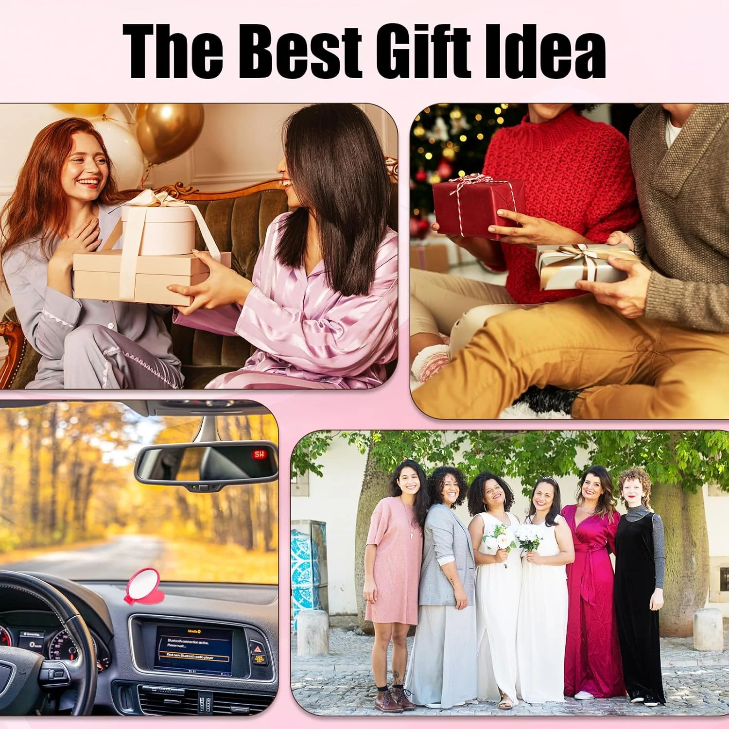 آینه های جیبی تاشو فشرده 6 عددی، آینه های گرد کوچک، آینه جیبی قابل حمل، آینه آرایشی 2.4 اینچی، آینه کوچک مسافرتی قابل حمل برای کیف دستی استفاده روزانه زنان و دختران