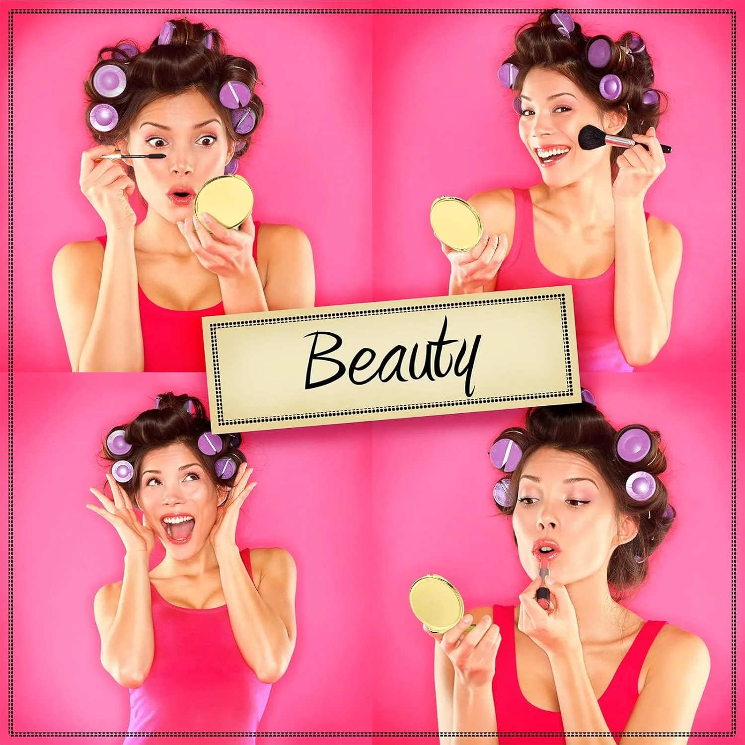 آینه آرایشی تاشو دو طرفه کوچک، بسته 8 عددی، بزرگنمایی 1X 2X، مناسب سفر، جیبی، گرد، طلایی، هدیه برای زنان و دختران آینه آرایشی تاشو دو طرفه کوچک، بسته 8 عددی، بزرگنمایی 1X 2X، مناسب سفر، جیبی، گرد، طلایی، هدیه برای زنان و دختران