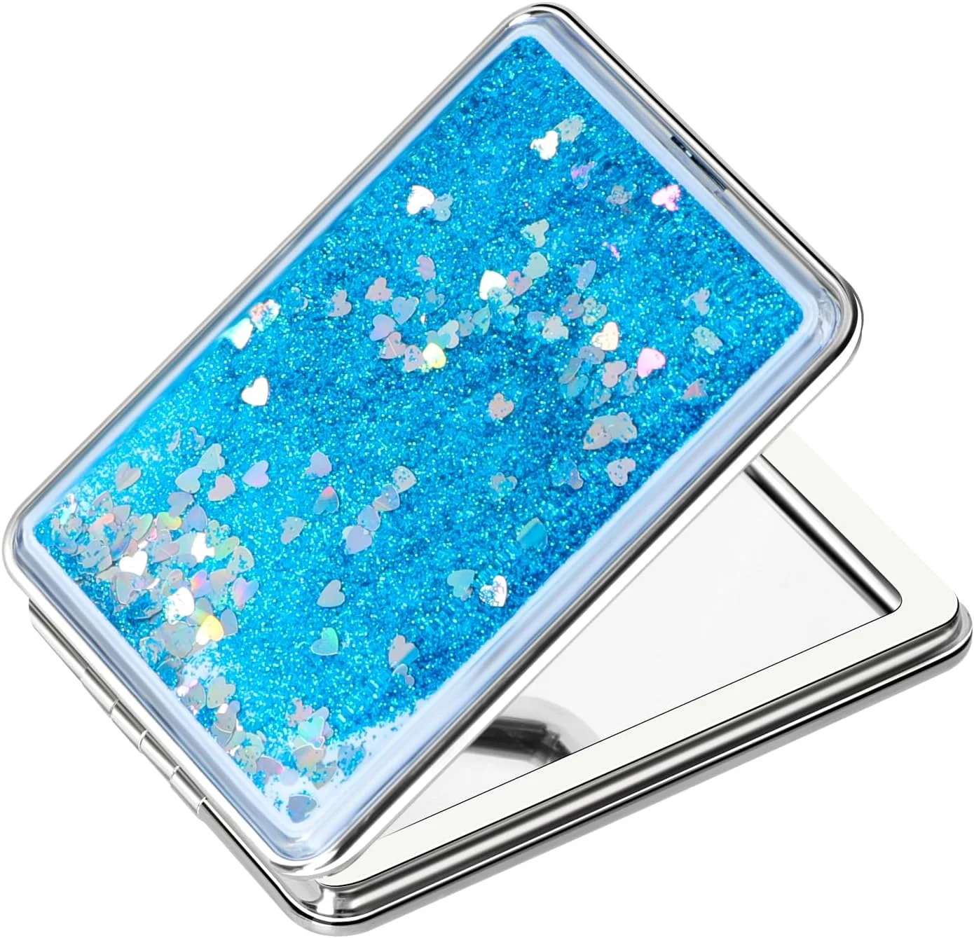 آینه آرایشی مسافرتی جمع و جور Aruicheng، آینه جیبی با بزرگنمایی 1X/2X، آینه دو طرفه دستی تاشو، هدیه برای زنان و دختران آینه آرایشی مسافرتی جمع و جور Aruicheng، آینه جیبی با بزرگنمایی 1X/2X، آینه دو طرفه دستی تاشو، هدیه برای زنان و دختران