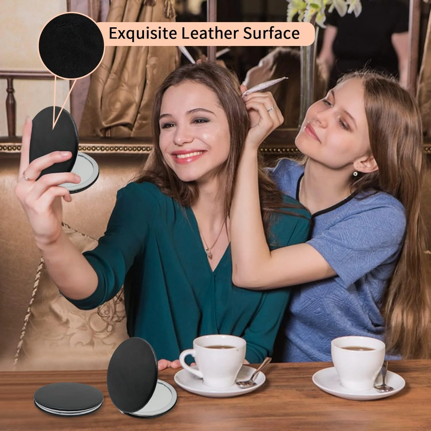 آینه جیبی Andiker با 1 موچین، آینه مسافرتی تاشو بزرگنمایی دار، آینه جیبی تاشو 8 سانتی متری برای آرایش آینه جیبی Andiker با 1 موچین، آینه مسافرتی تاشو بزرگنمایی دار، آینه جیبی تاشو 8 سانتی متری برای آرایش