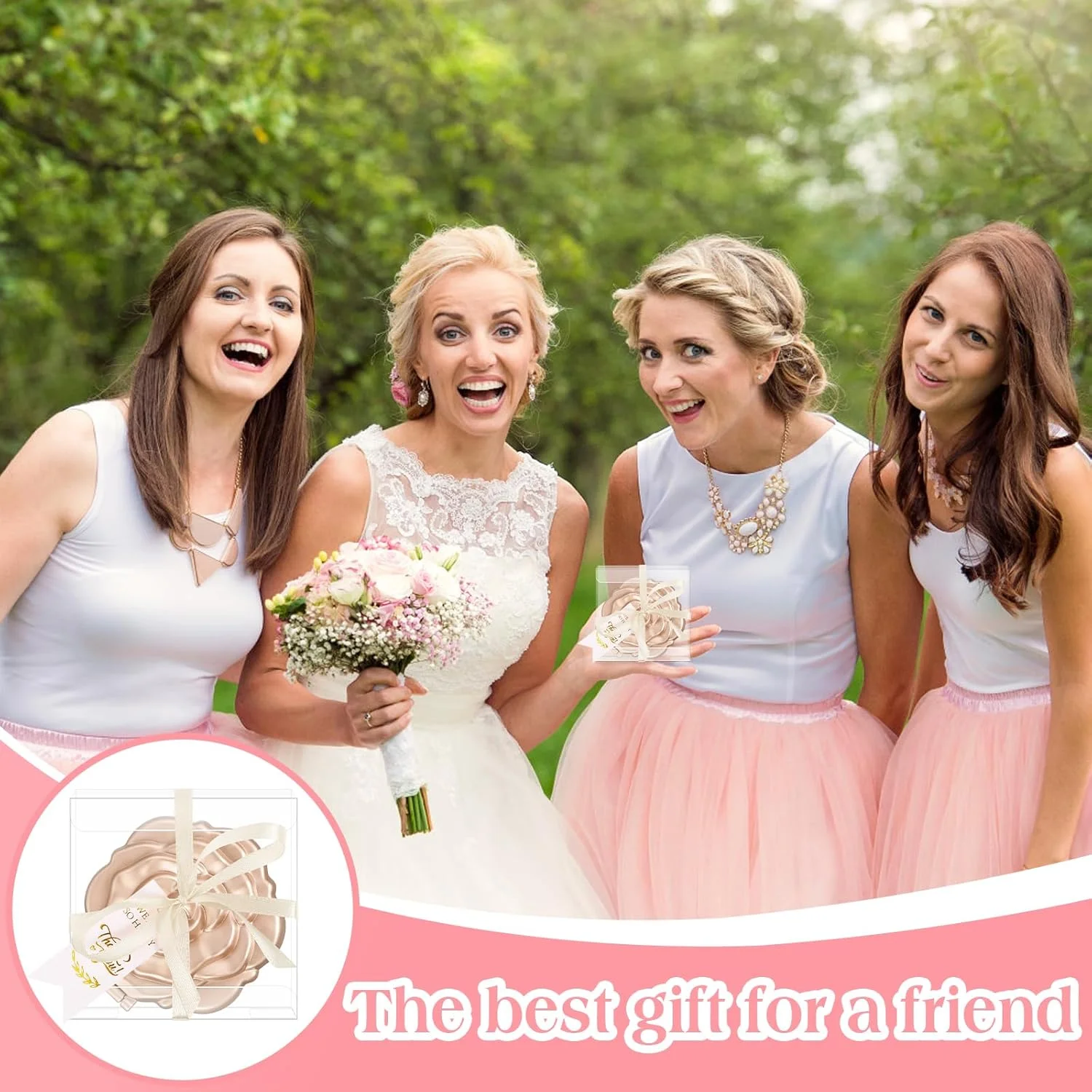 12 عدد ست آینه جیبی مسافرتی کوچک به همراه برس، مناسب برای گیفت عروسی، شامل آینه جیبی گل رز به همراه برس، تگ های تشکر، جعبه های پلاستیکی شفاف به همراه روبان برای گیفت جشن عروس، هدیه یادگاری مهمانان جشن