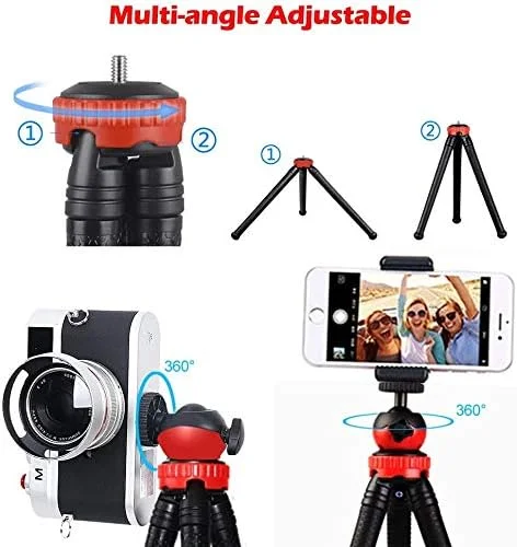 سه پایه انعطاف پذیر Padom، سه پایه 12 اینچی تلفن همراه برای آیفون و تلفن های اندرویدی، سه پایه دوربین اکشن برای GoPro Canon Nikon DSLR سه پایه انعطاف پذیر Padom، سه پایه 12 اینچی تلفن همراه برای آیفون و تلفن های اندرویدی، سه پایه دوربین اکشن برای GoPro Canon Nikon DSLR