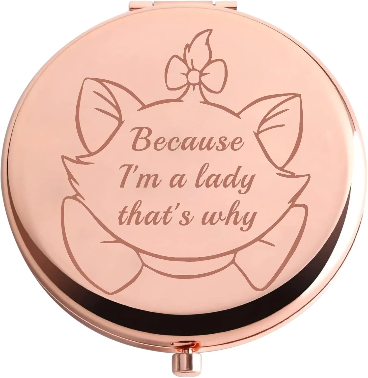 آینه آرایشی جیبی فشرده AKTAP Marie Gifts Marie Cat، طرح گربه ماری، مناسب هدیه برای دوستداران گربه (آینه جیبی گربه ماری)