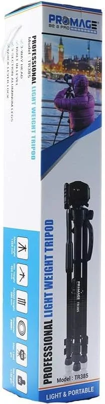 سه پایه دوربین Promage مدل TR385، مشکی - سبک وزن، بادوام و چند منظوره سه پایه دوربین Promage مدل TR385، مشکی - سبک وزن، بادوام و چند منظوره