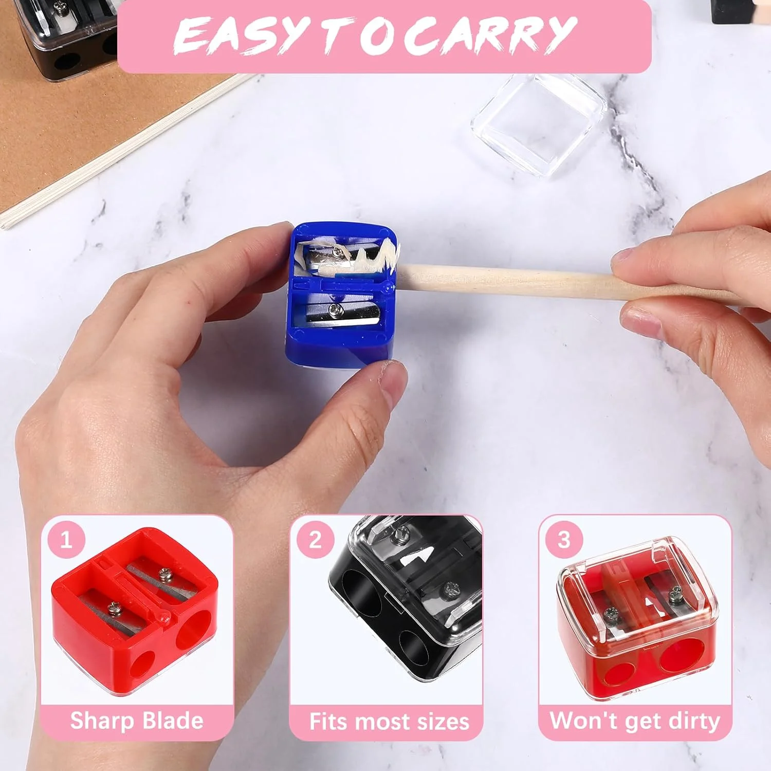 تراش آرایشی Gjinxi، 5 عدد تراش دو سوراخه مداد چشم، تراش لوازم آرایشی چند رنگ برای مداد لب و خط چشم، تراش دستی قابل حمل تراش آرایشی Gjinxi، 5 عدد تراش دو سوراخه مداد چشم، تراش لوازم آرایشی چند رنگ برای مداد لب و خط چشم، تراش دستی قابل حمل