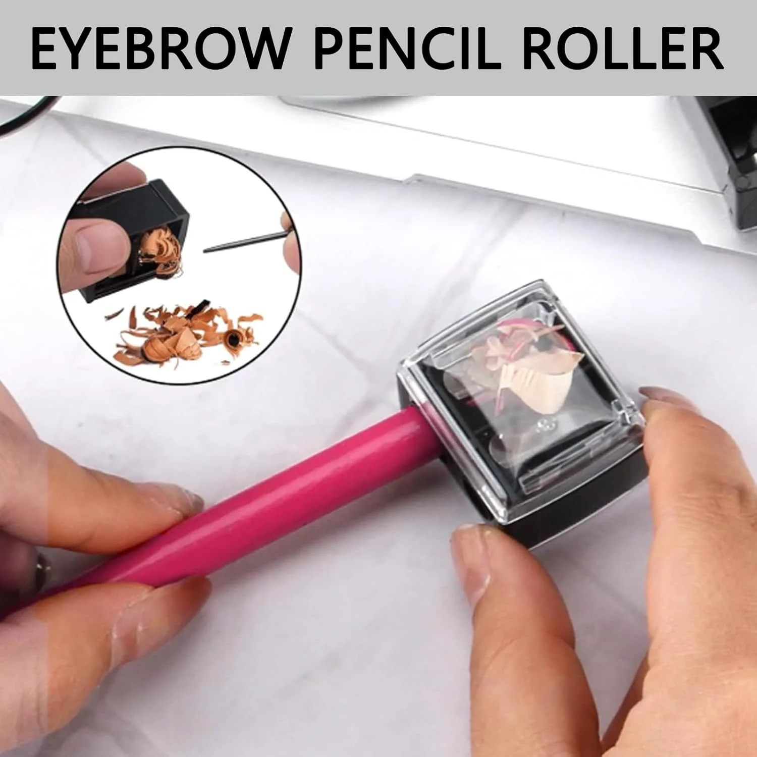 مجموعه 2 عددی تراش آرایشی GIONAR، تراش مداد آرایشی، مدادهای آرایشی، تراش برقی برای مداد ابرو، مداد چشم